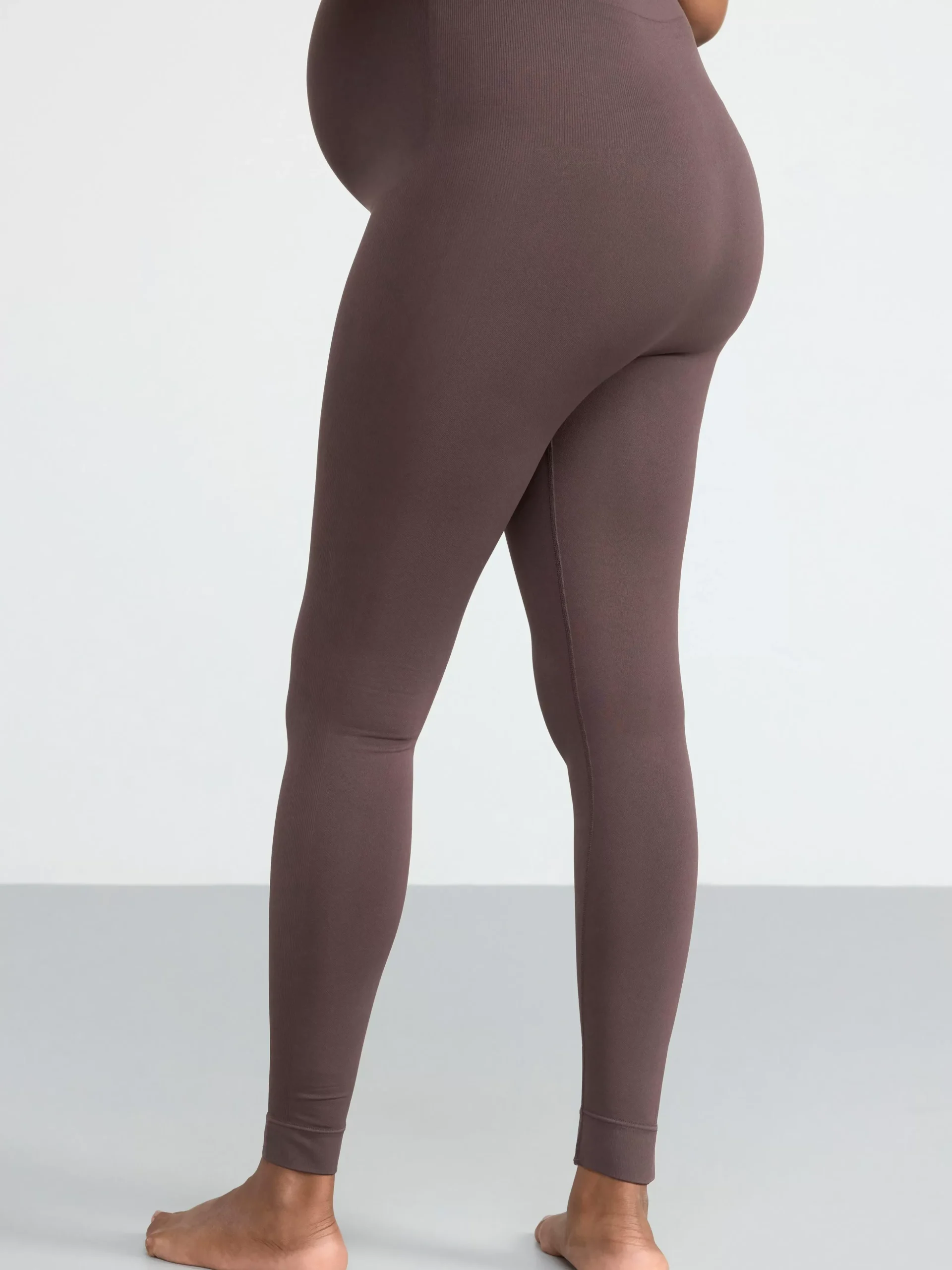 Träningskläder>Lindex Mom Seamless Traningstights Dark Dusty Brown