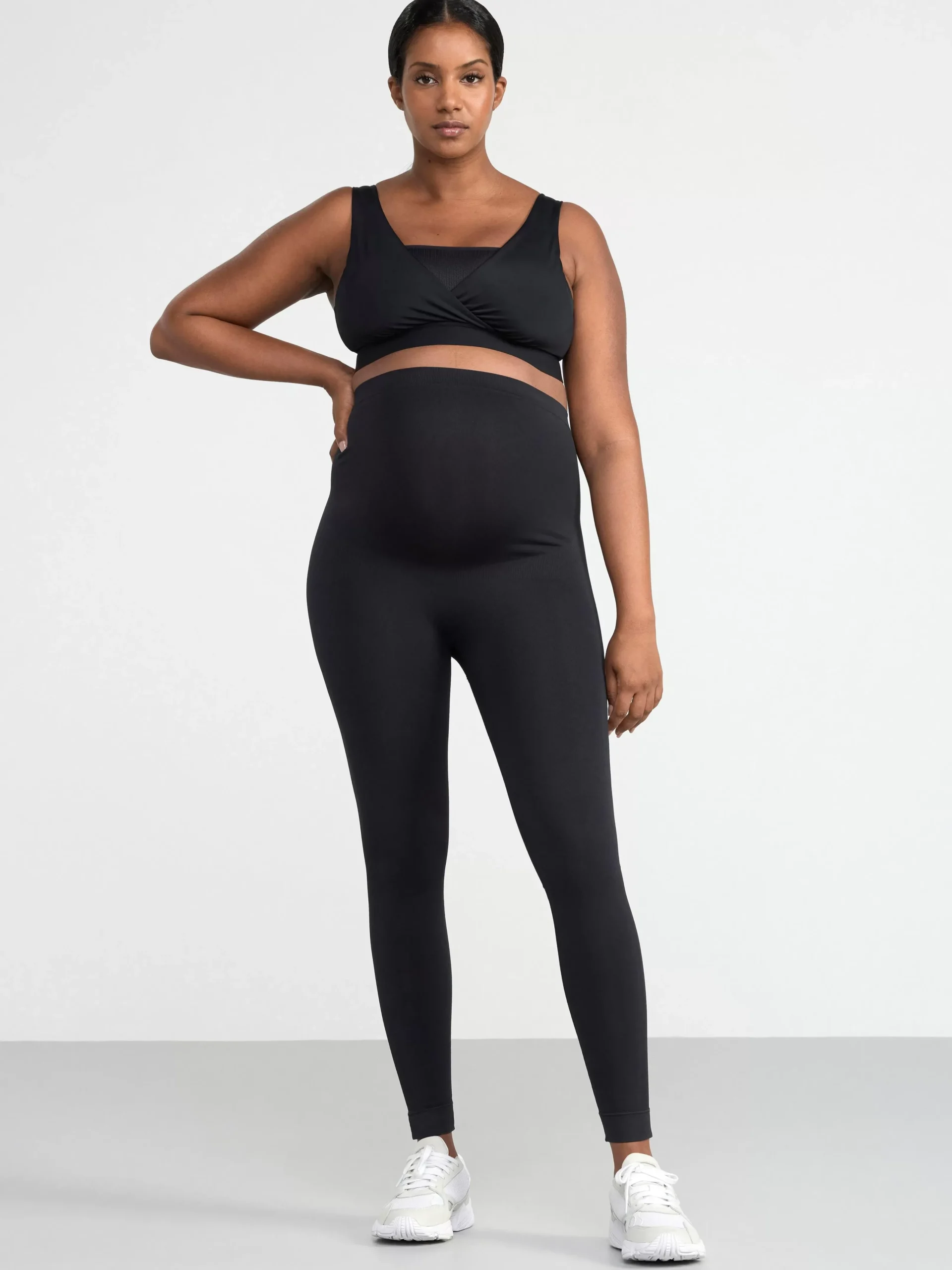 Träningskläder>Lindex Mom Seamless Traningstights Black