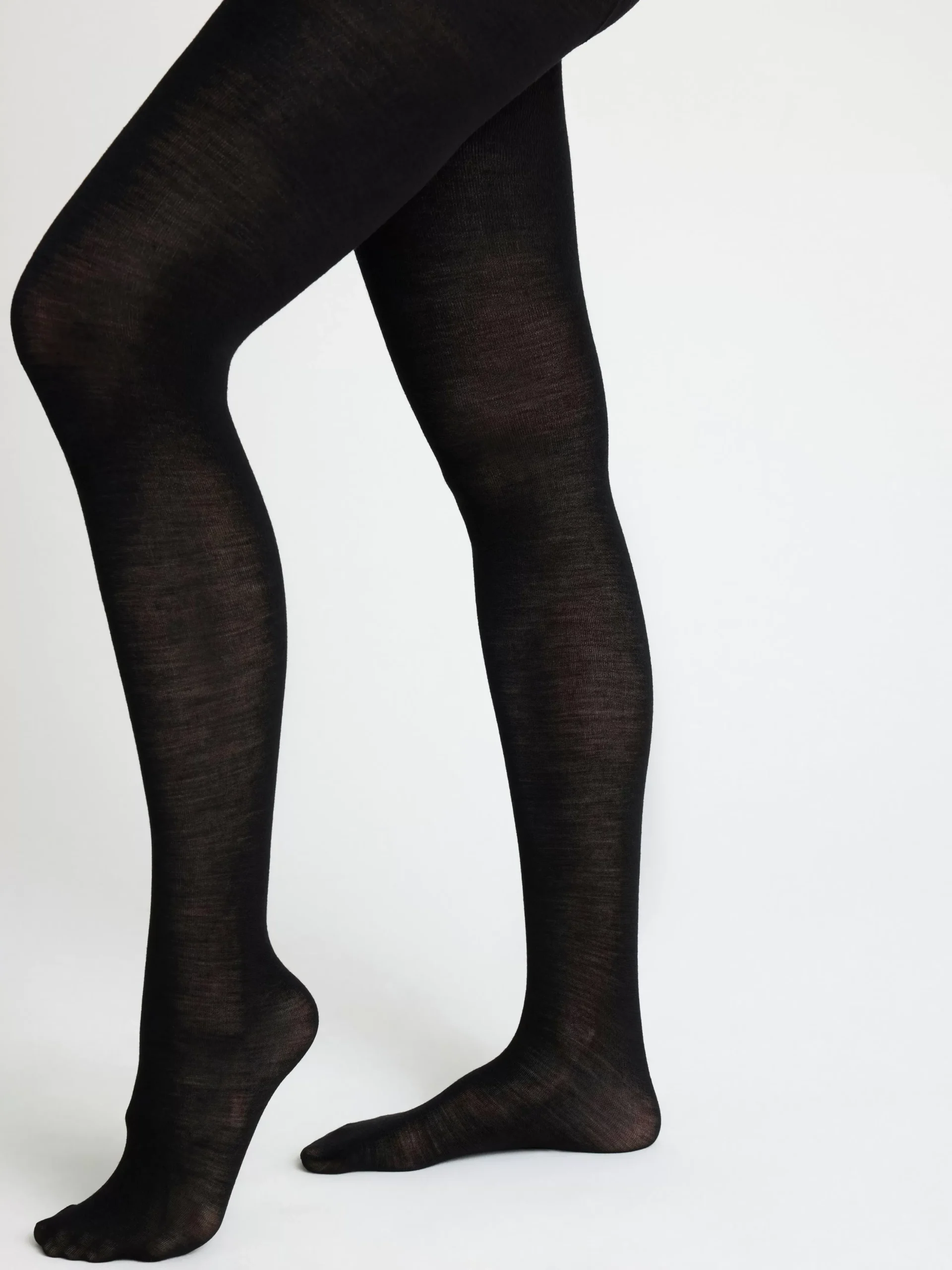 Strumpbyxor & Leggings>Lindex Mom Strumpbyxa I Merinoullblandning Black