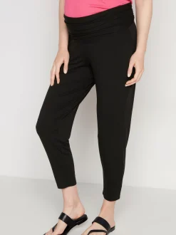 Byxor>Lindex Mom Svarta Trikabyxor Black