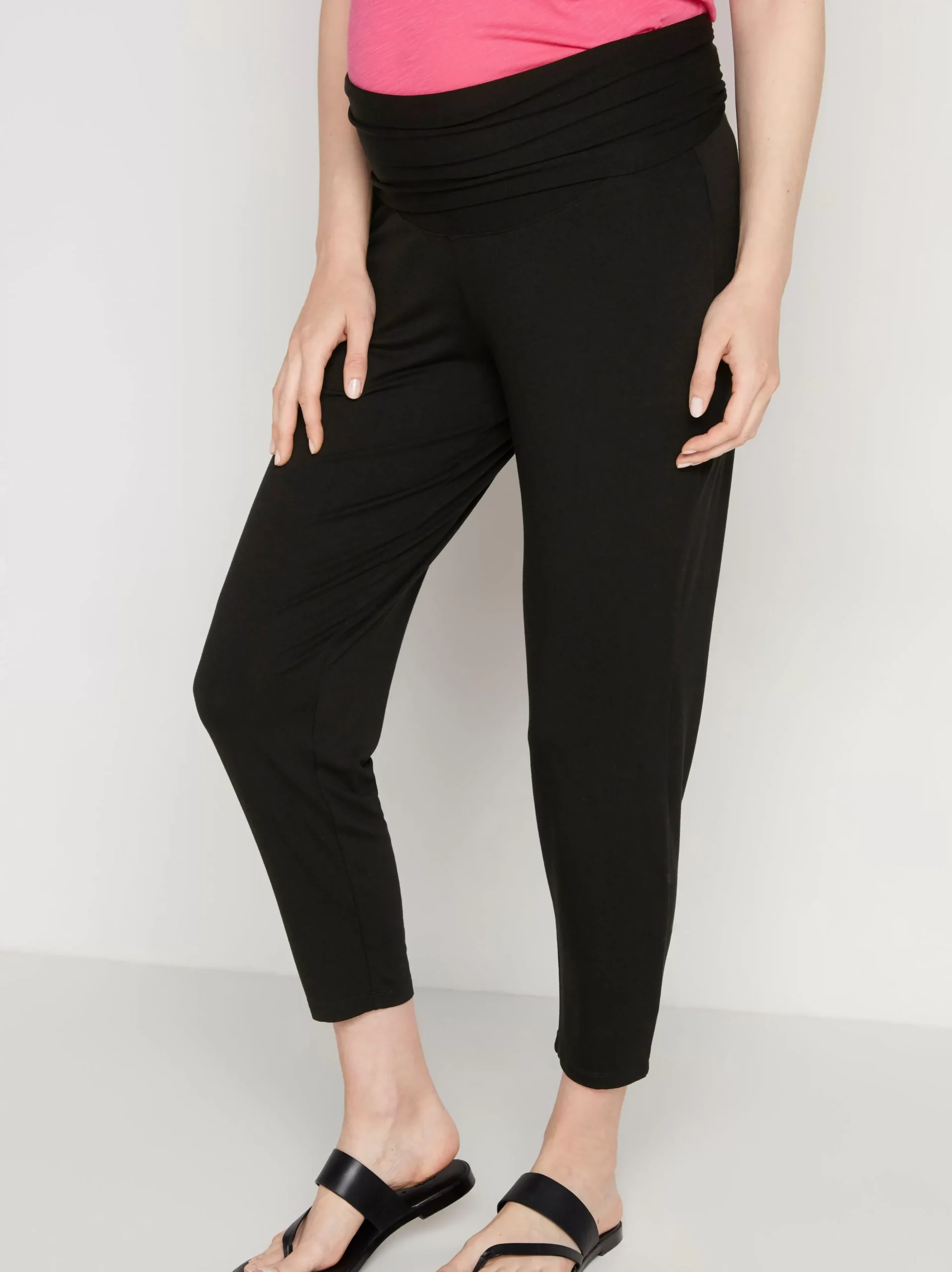Byxor>Lindex Mom Svarta Trikabyxor Black
