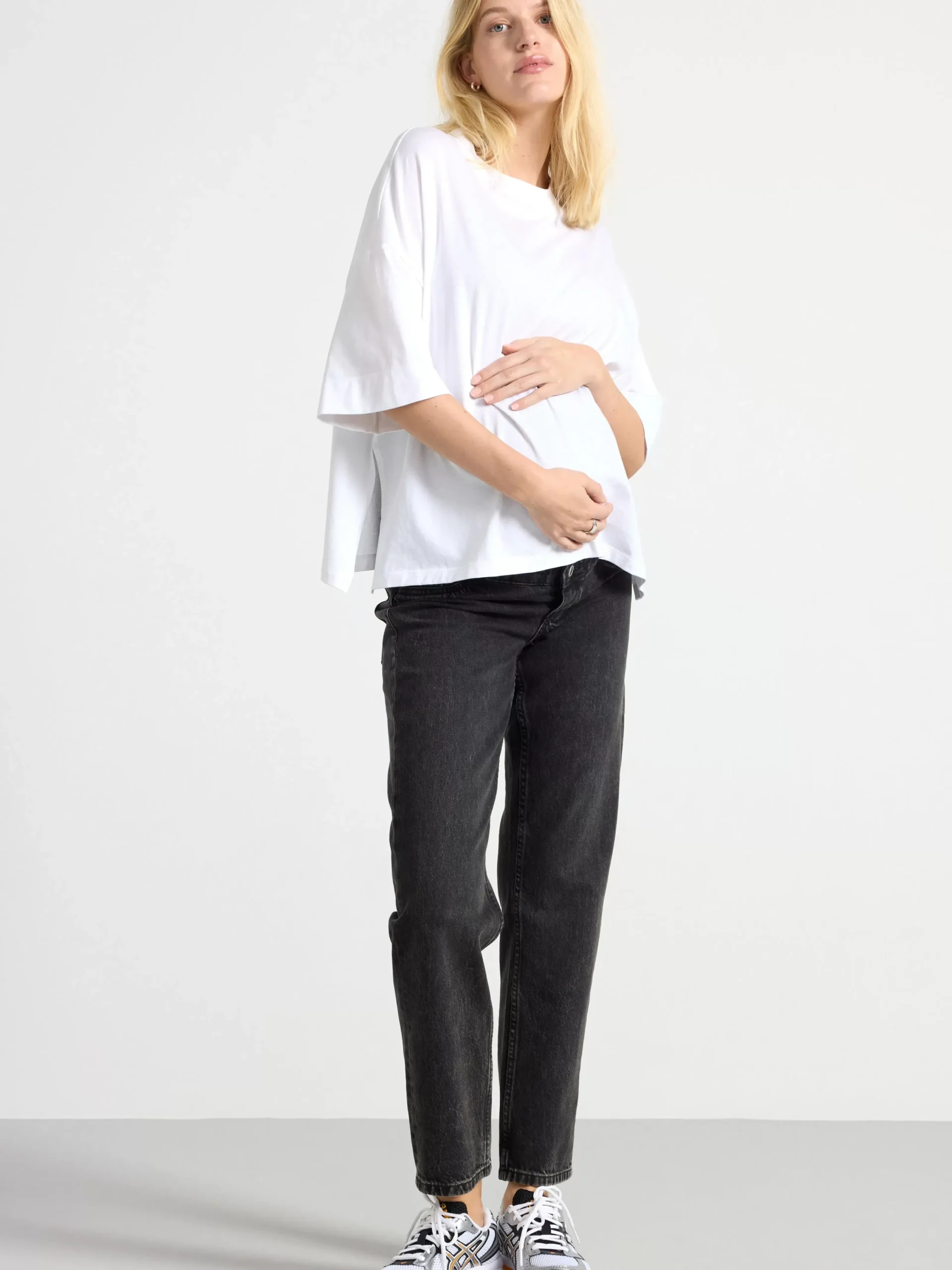 Toppar & T-Shirts>Lindex Mom T-Shirt I Bomull White