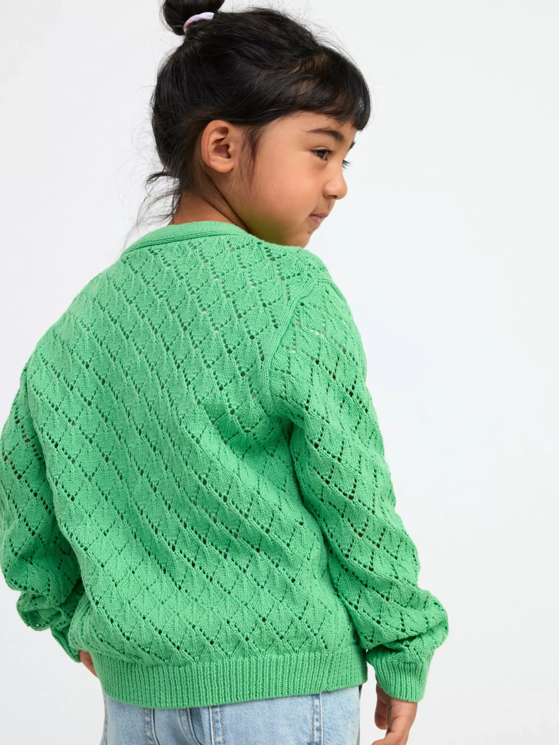 Tröjor & Cardigans>Lindex Monsterstickad Cardigan Green