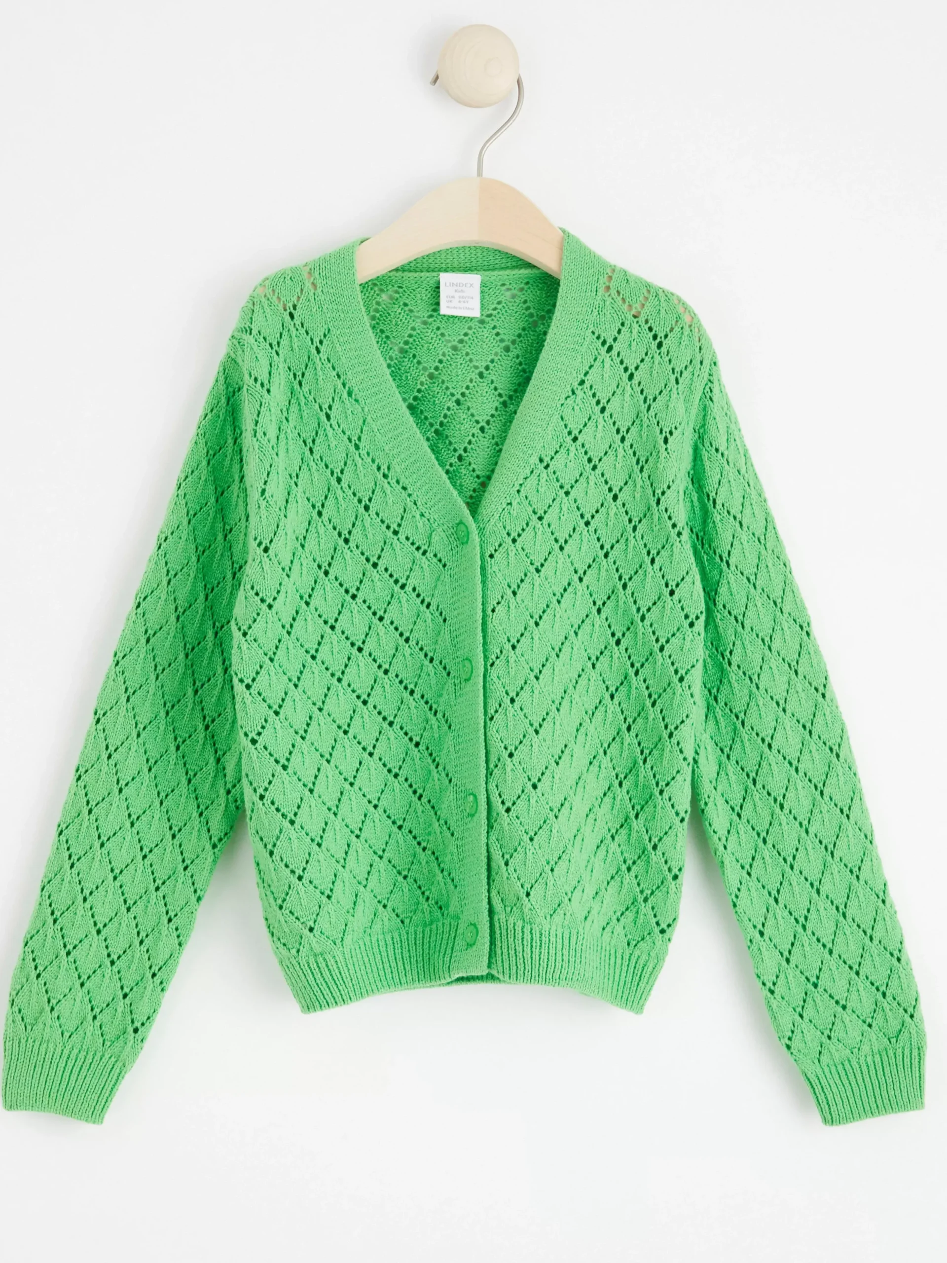 Tröjor & Cardigans>Lindex Monsterstickad Cardigan Green