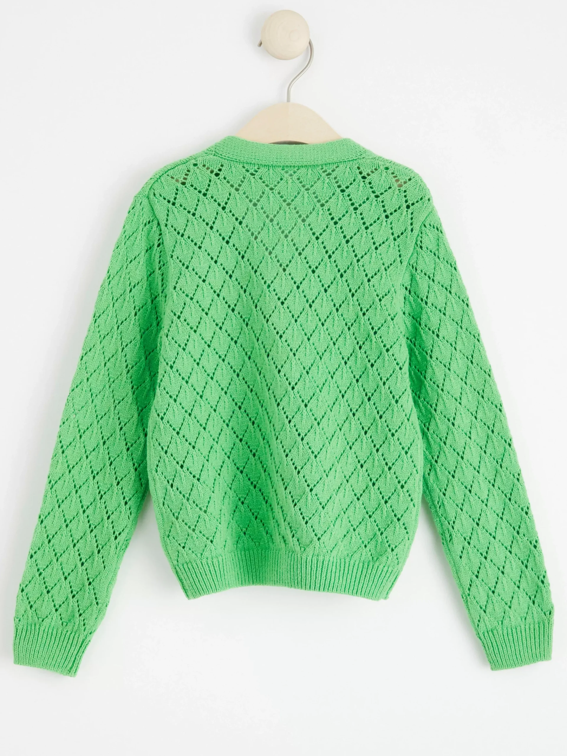 Tröjor & Cardigans>Lindex Monsterstickad Cardigan Green