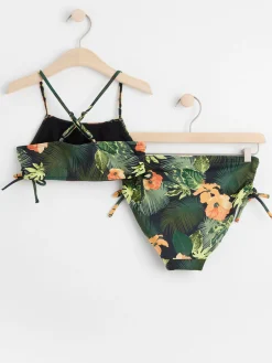 Badkläder & Uv>Lindex Monstrad Bikini Med Dragsko Black