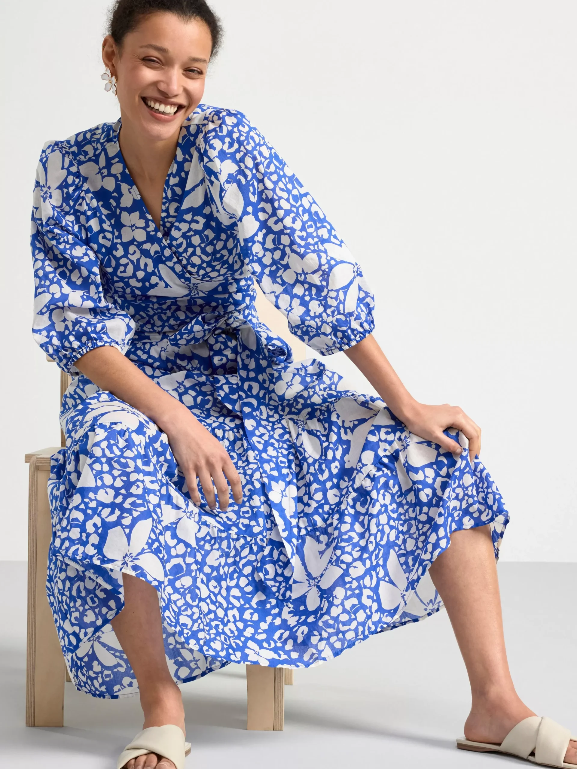 Kjolar>Lindex Monstrad Bomullskjol Blue