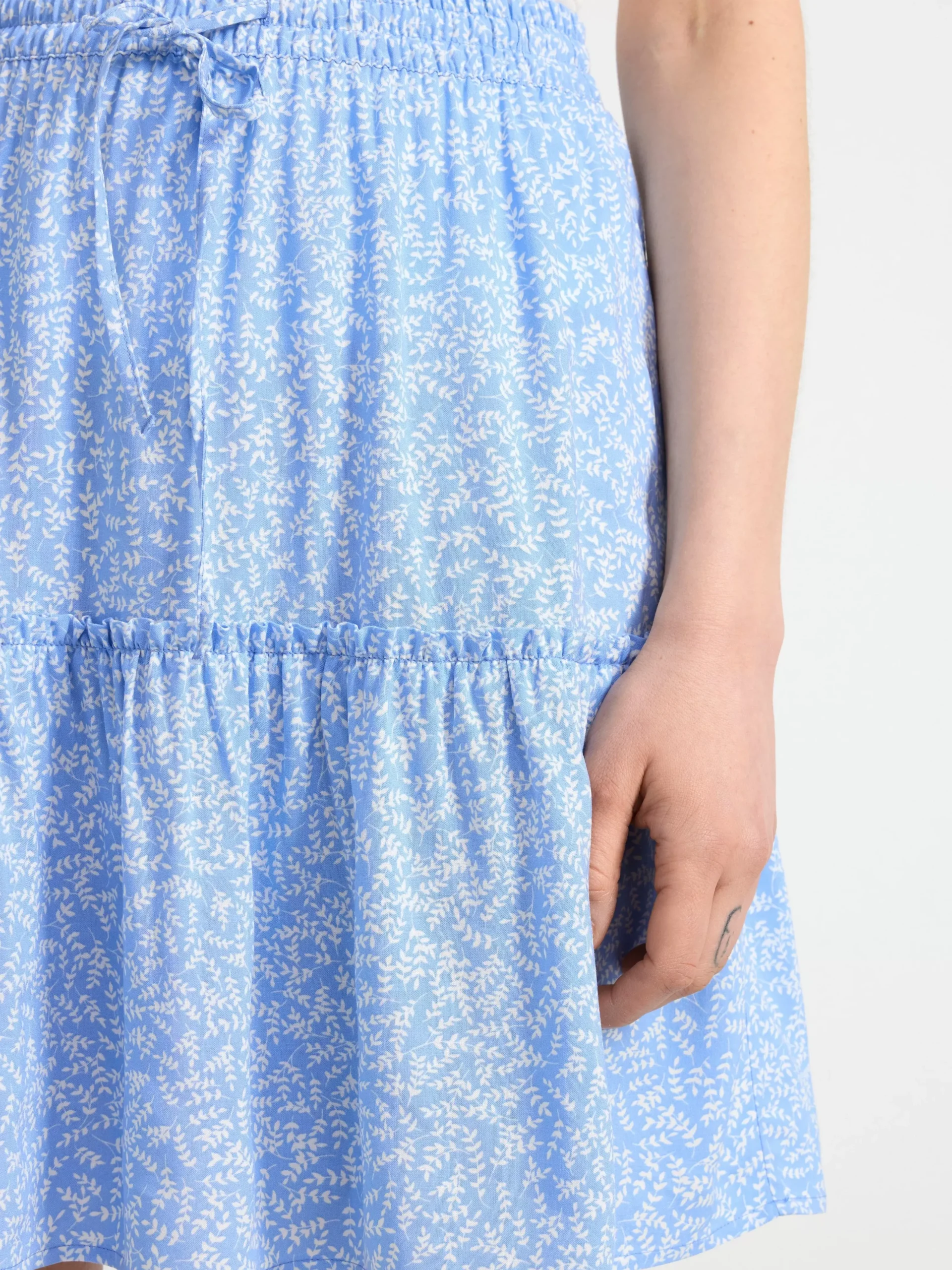 Kjolar>Lindex Monstrad Kjol Light Blue