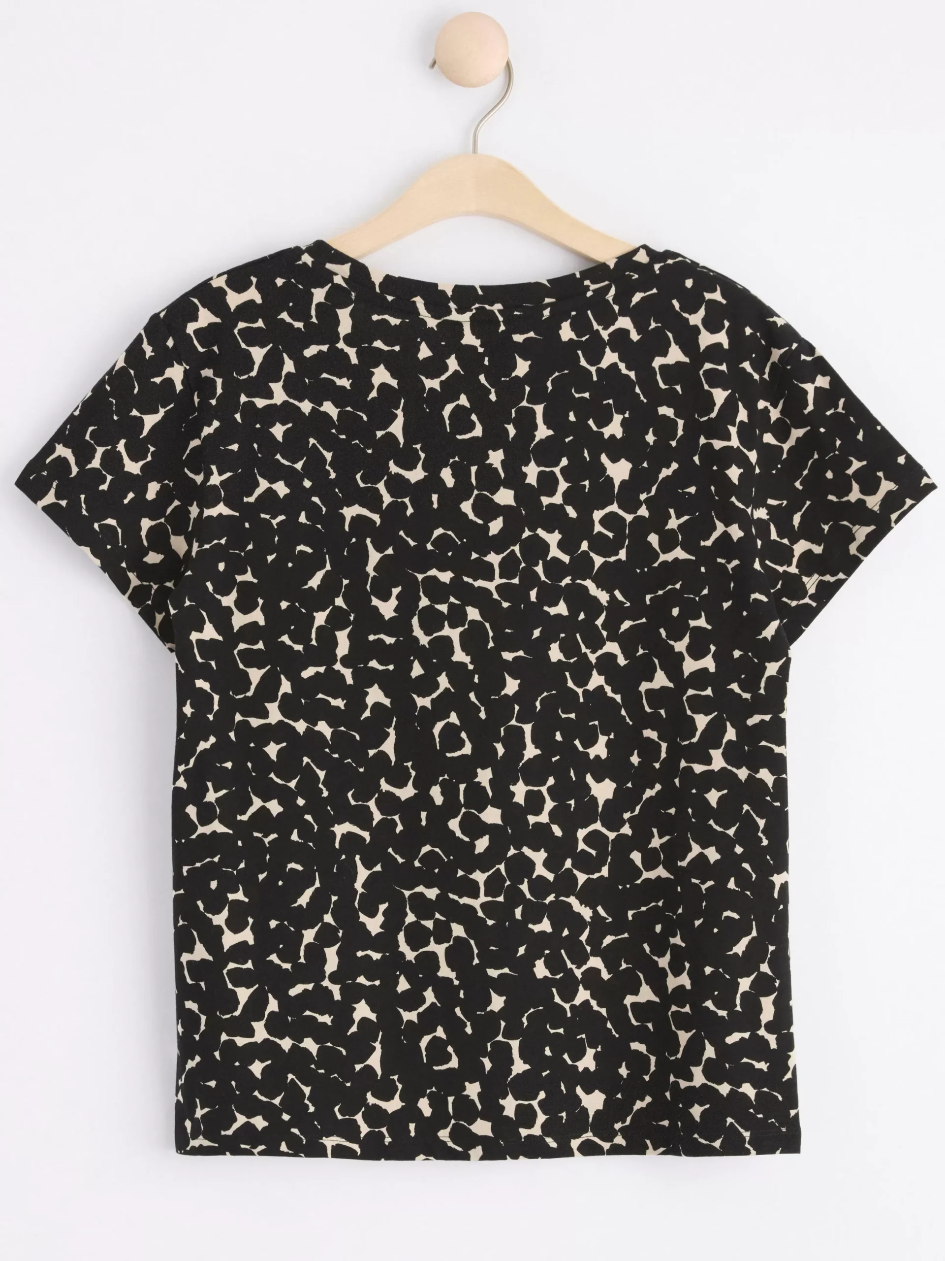 Toppar & T-Shirts>Lindex Monstrad Kortarmad Topp Black