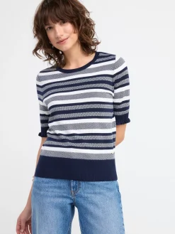 Tröjor & Cardigans>Lindex Monstrad Kortarmad Troja Navy