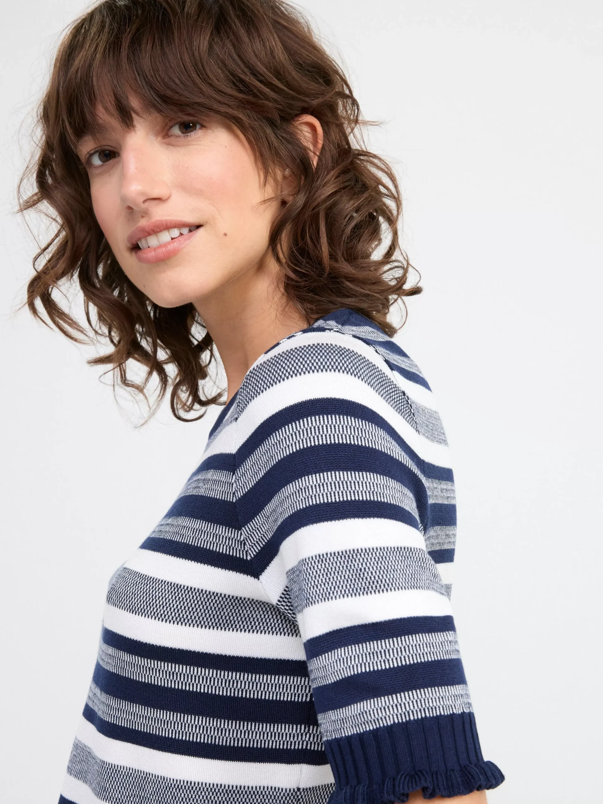 Tröjor & Cardigans>Lindex Monstrad Kortarmad Troja Navy