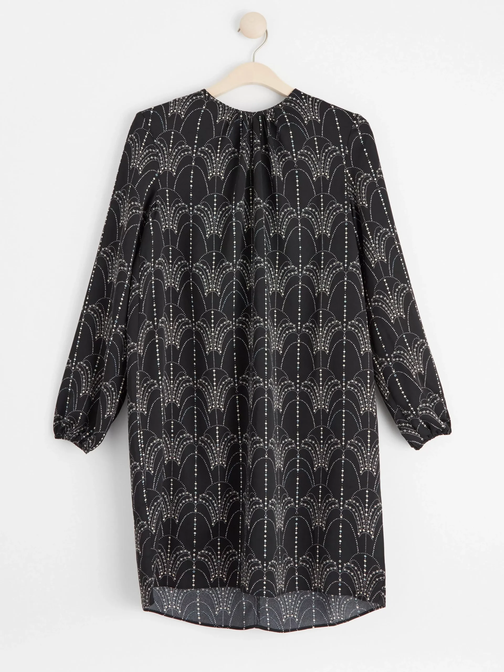 Klänningar>Lindex Monstrad Langarmad Klanning Black