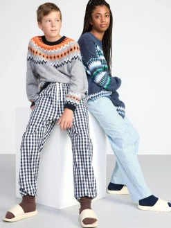 Tröjor & Cardigans>Lindex Monstrad Stickad Troja Blue Melange