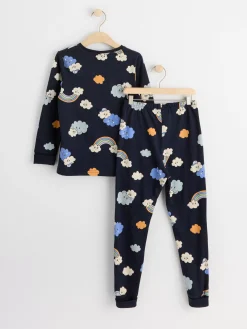 Nattplagg>Lindex Monstrat Pyjamasset Dark Navy