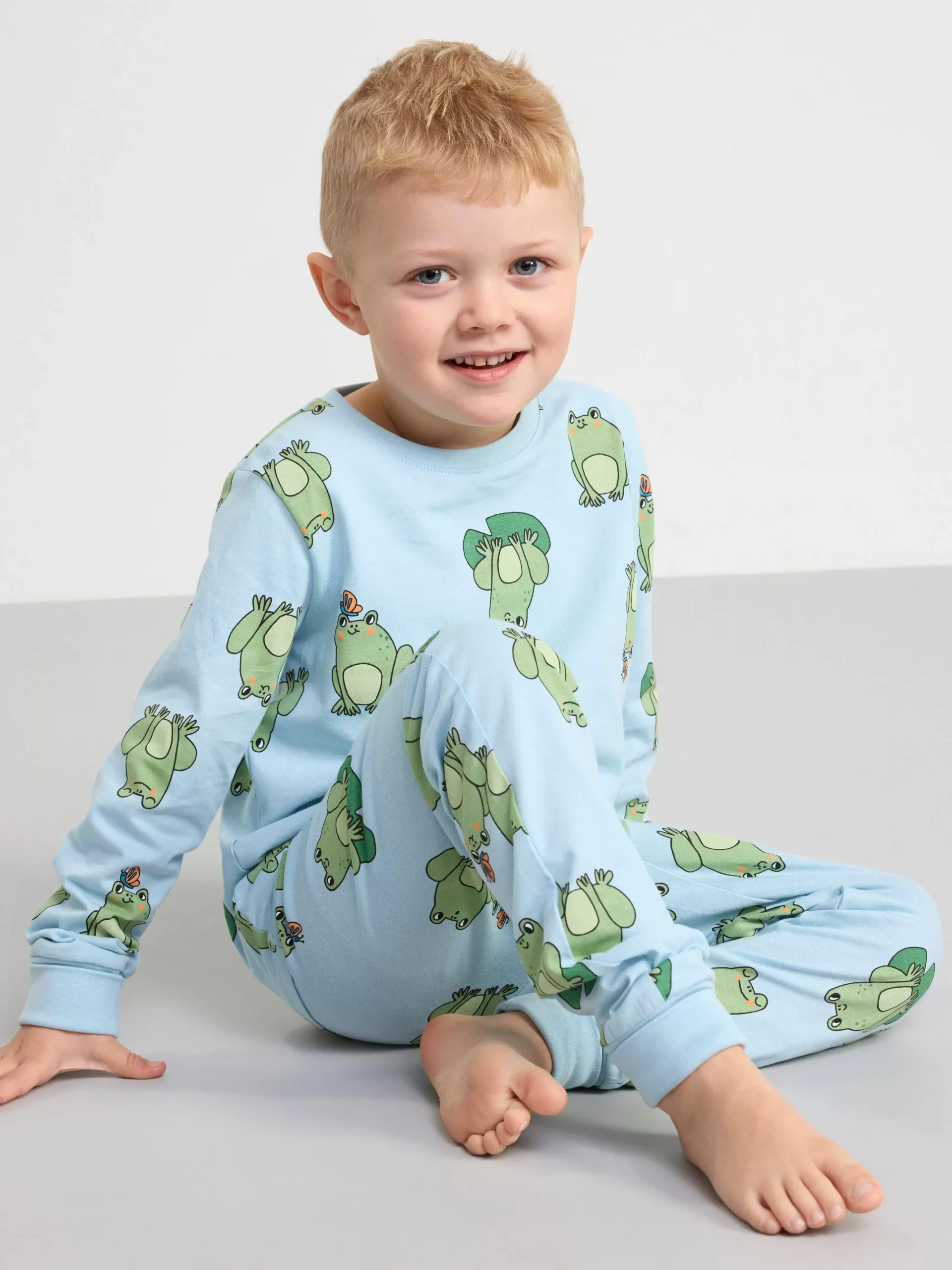 Nattplagg>Lindex Monstrat Pyjamasset Light Blue