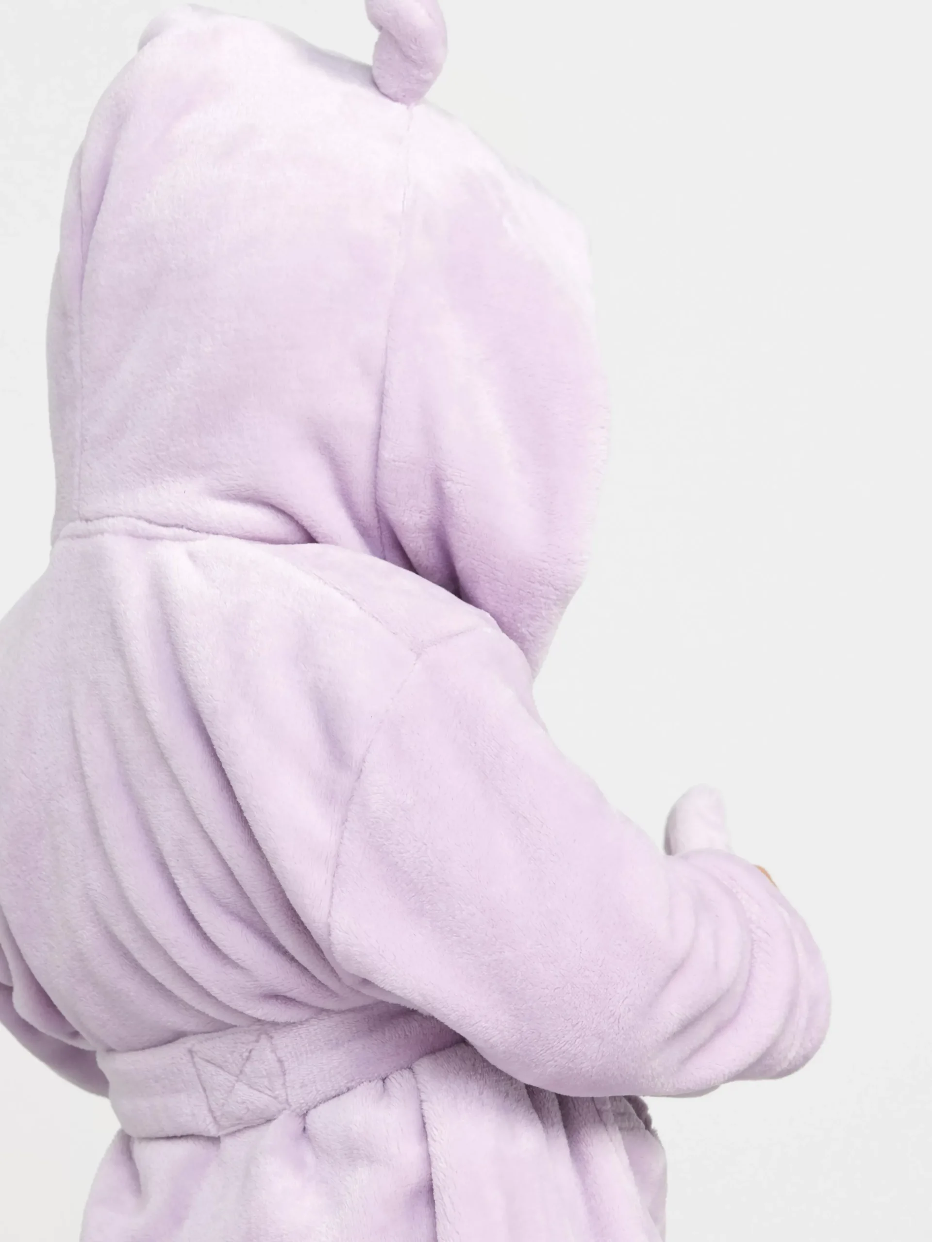 Nattplagg>Lindex Morgonrock I Fleece Med Oron Lilac