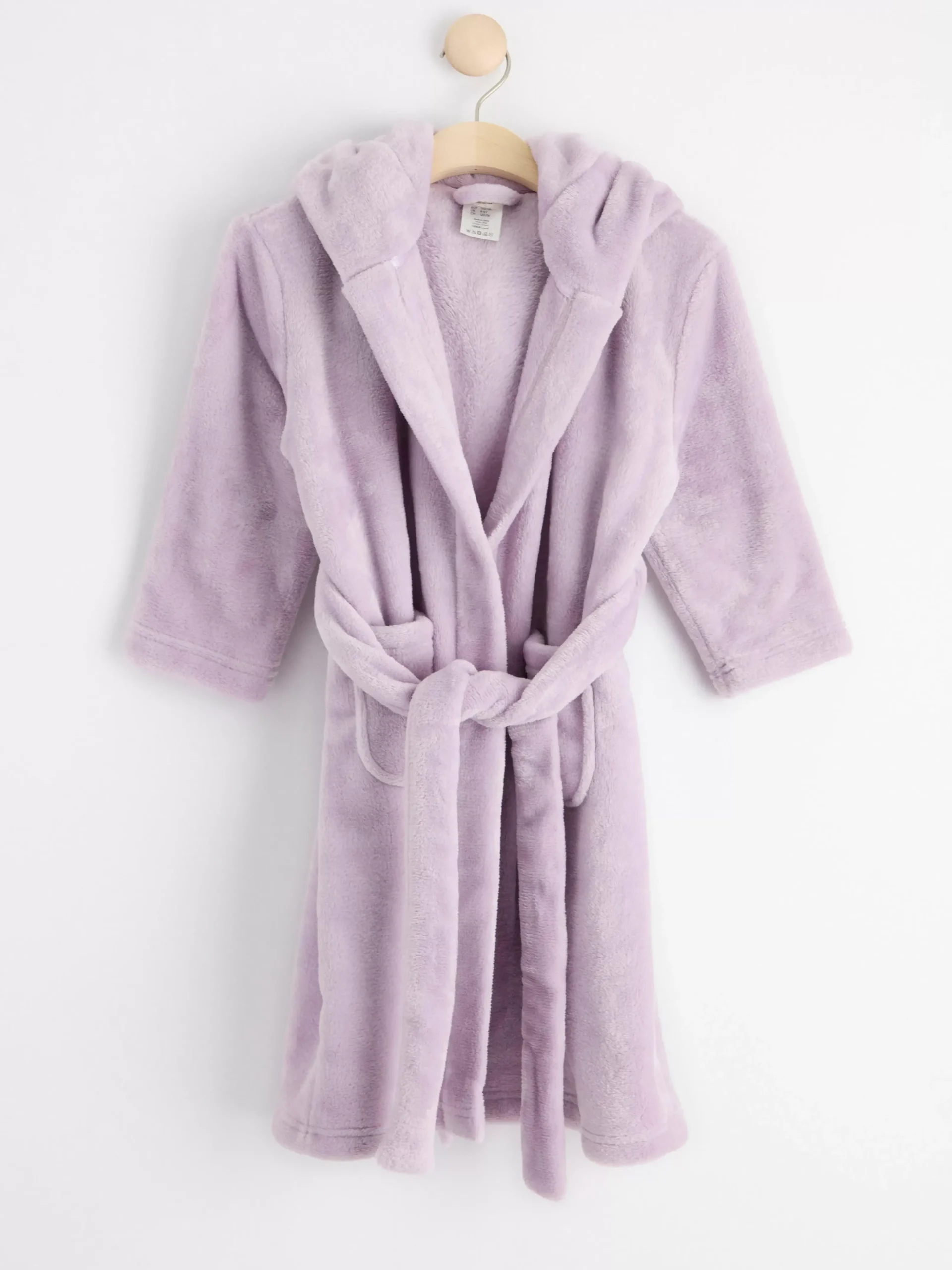 Nattplagg>Lindex Morgonrock I Fleece Med Oron Lilac