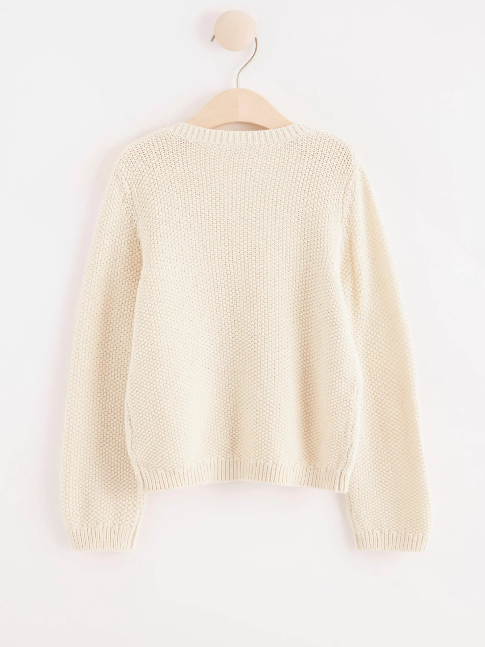 Tröjor & Cardigans>Lindex Mosstickad Cardigan Light Beige