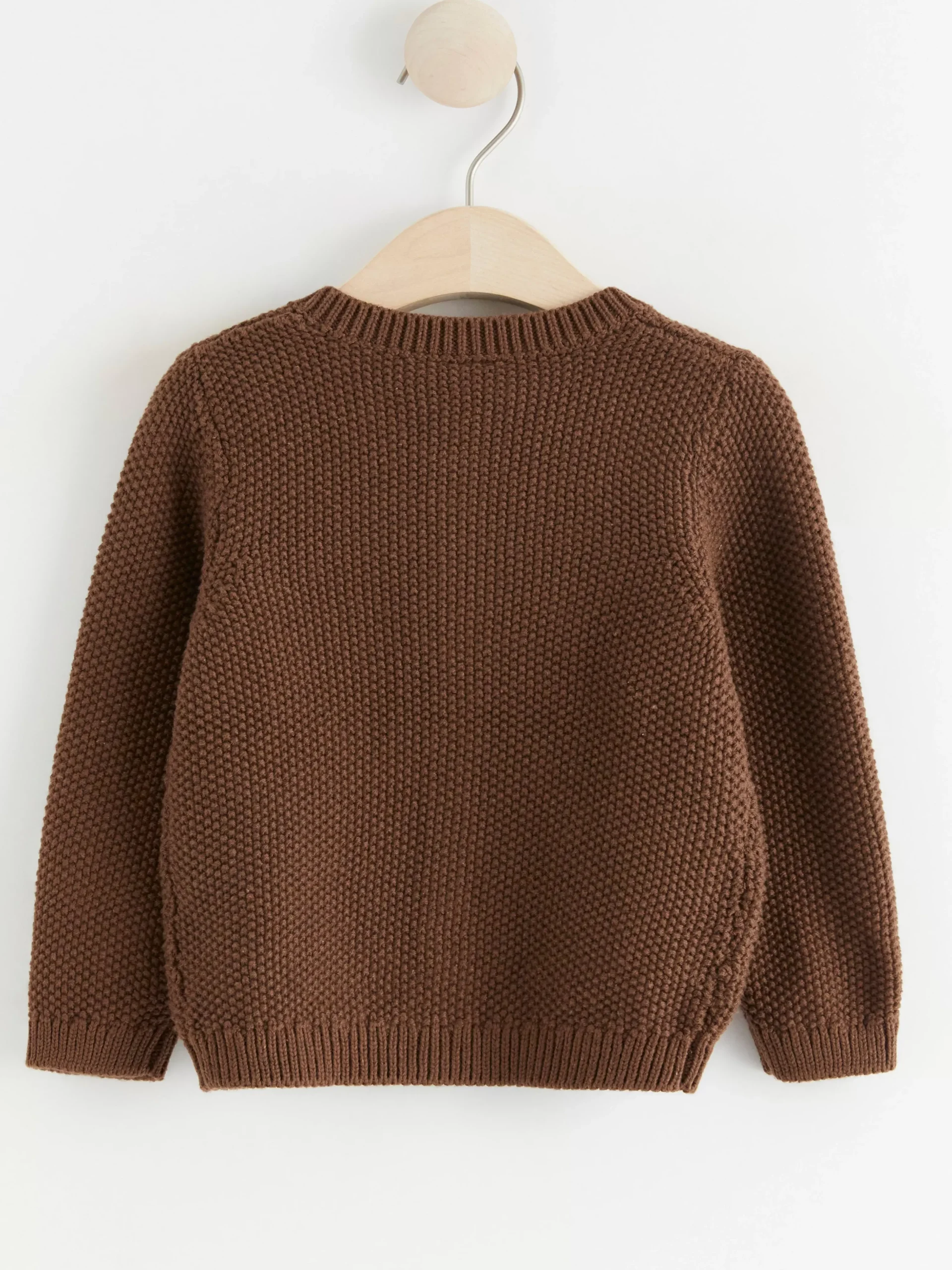Tröjor & Cardigans>Lindex Mosstickad Cardigan Brown