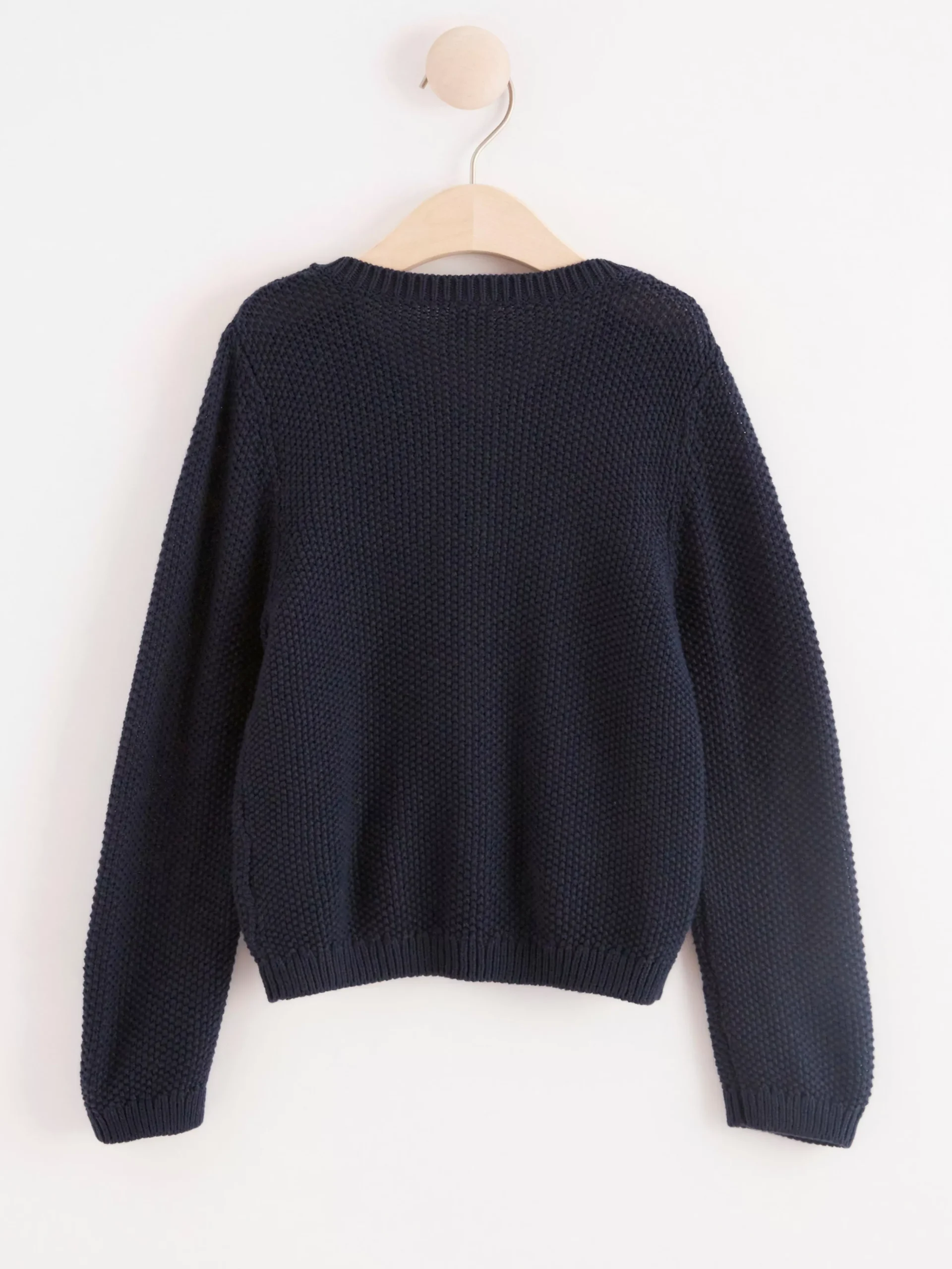 Tröjor & Cardigans>Lindex Mosstickad Cardigan Navy