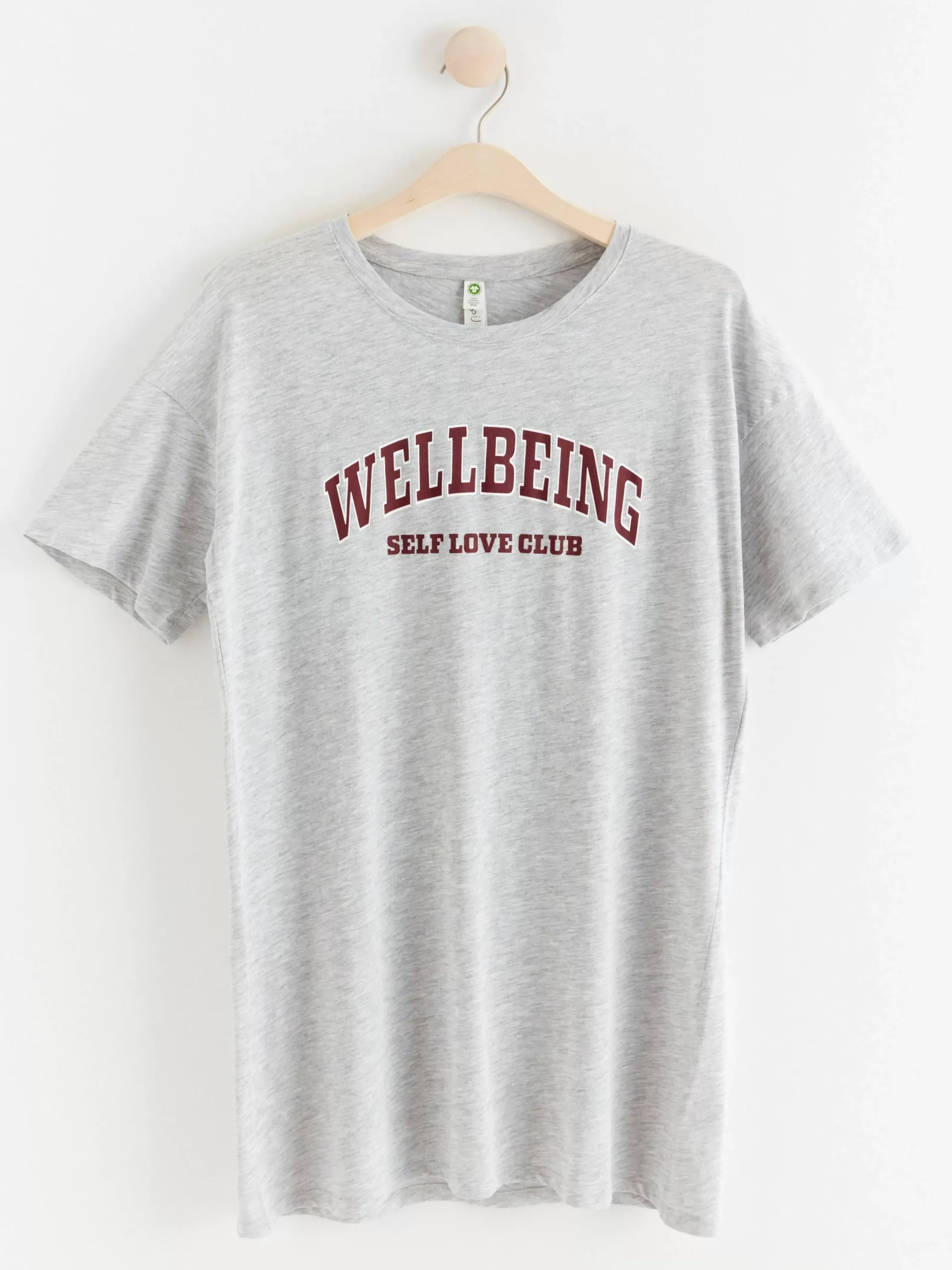Nattplagg>Lindex Nattlinne I T-Shirt-Modell Light Grey Melange