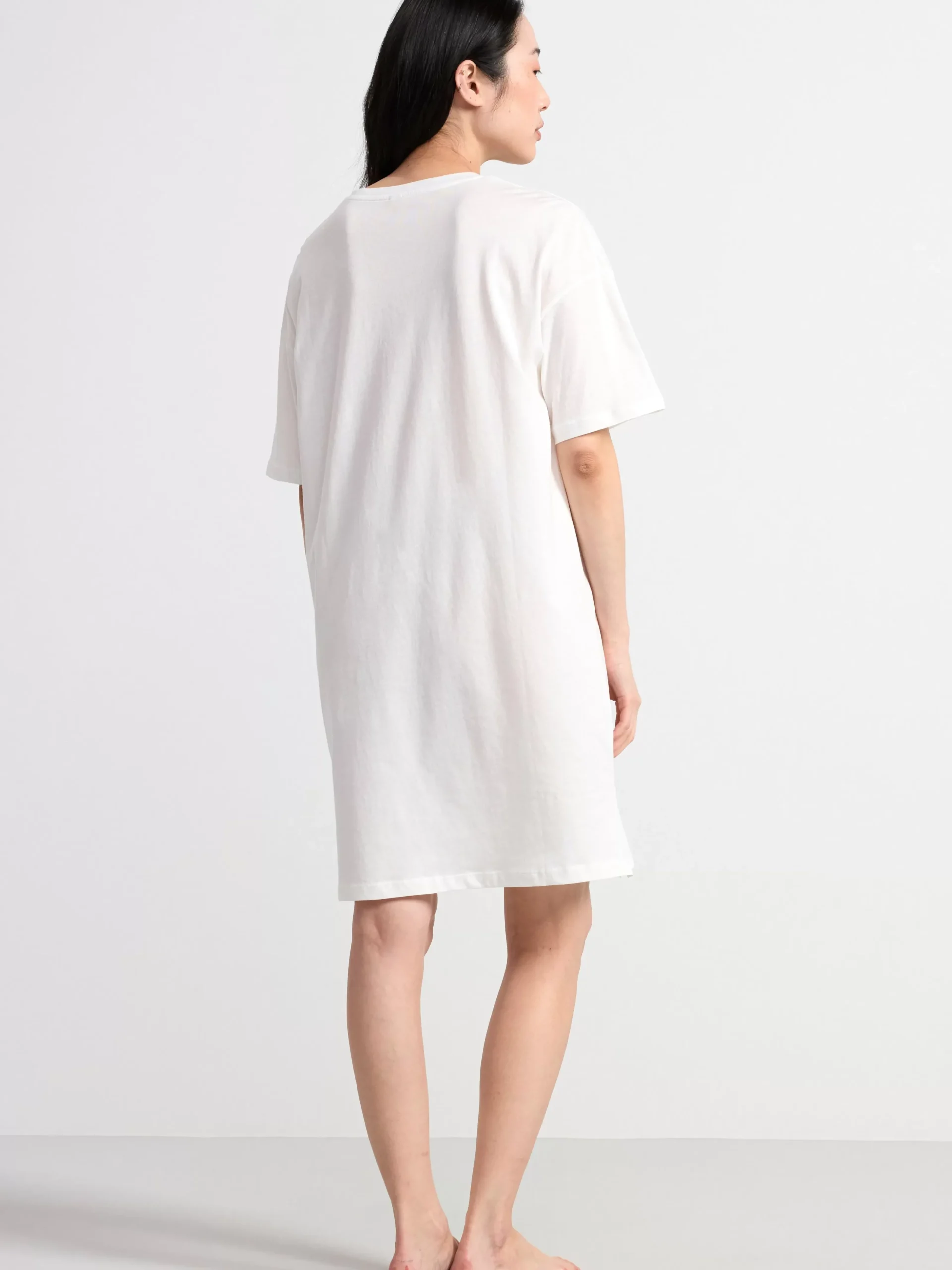 Nattplagg>Lindex Nattlinne I T-Shirt-Modell Off White