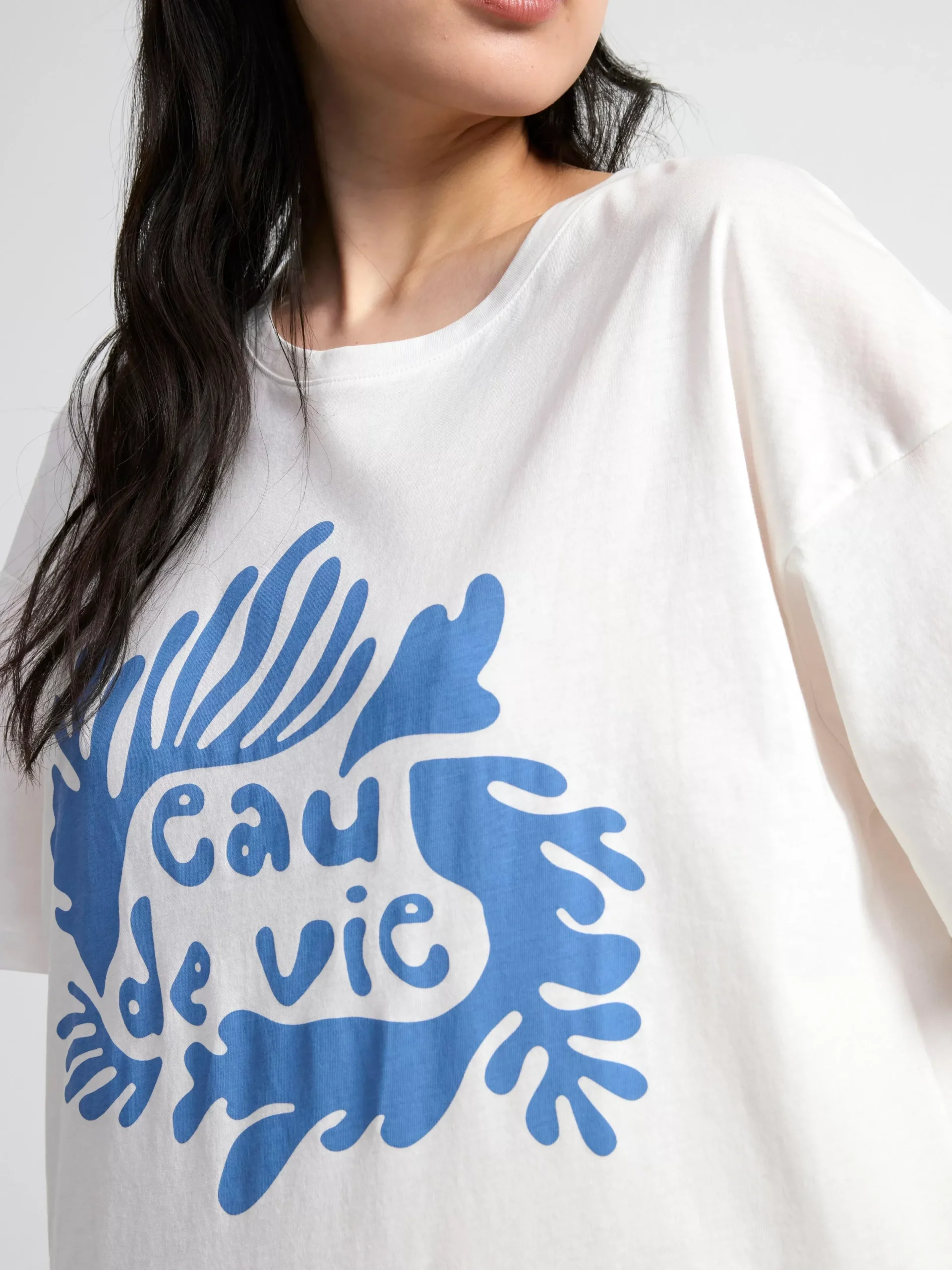 Nattplagg>Lindex Nattlinne I T-Shirt-Modell Off White
