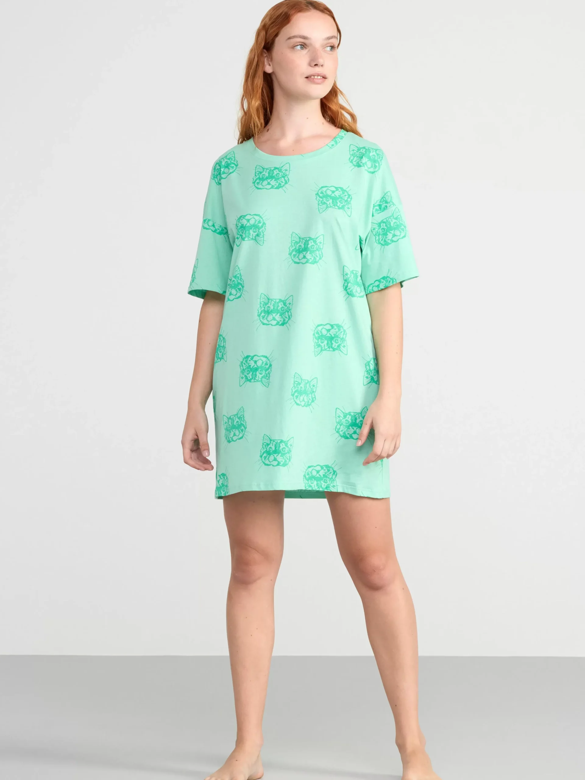 Nattplagg>Lindex Nattlinne I T-Shirt-Modell Green