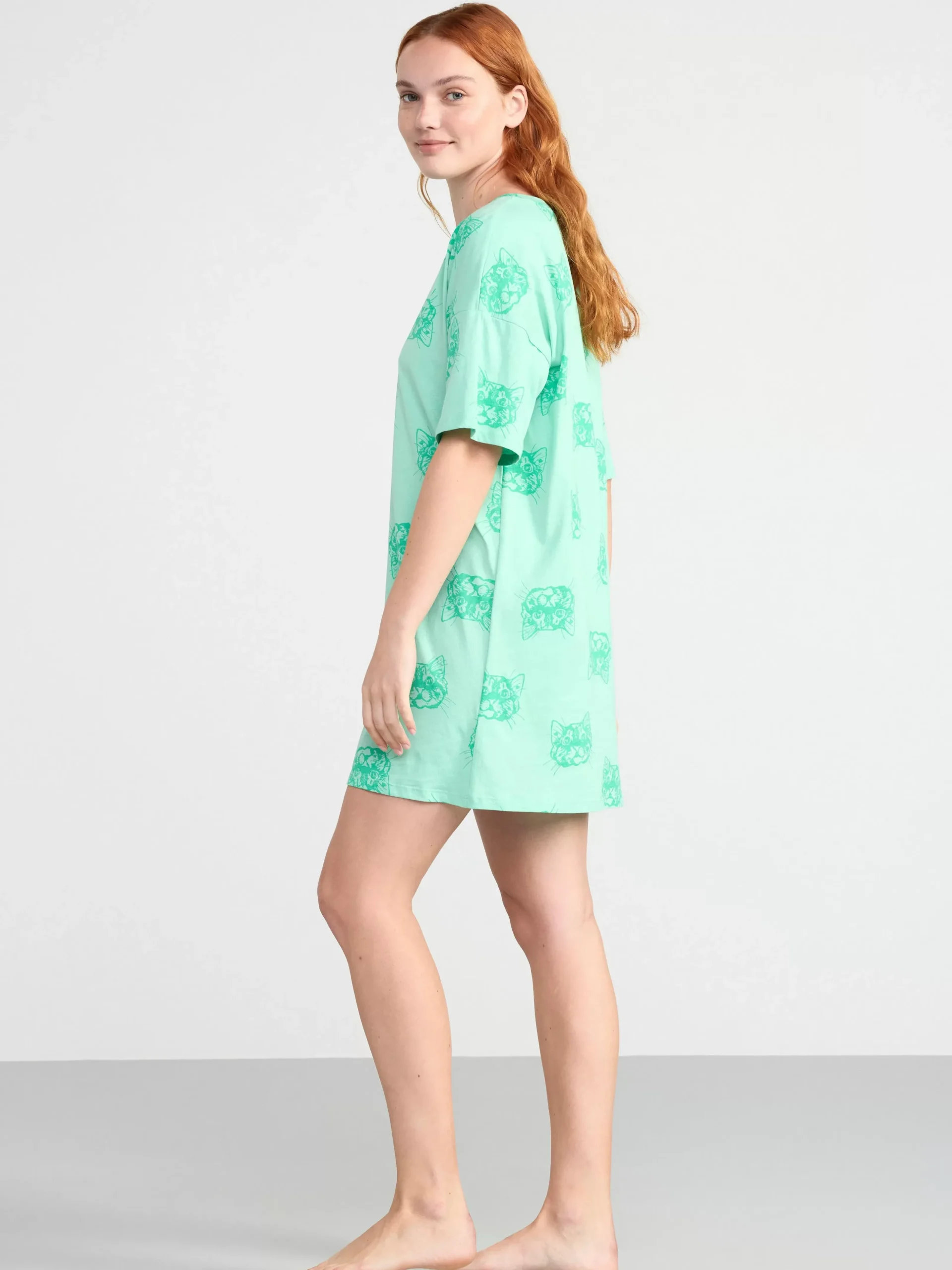 Nattplagg>Lindex Nattlinne I T-Shirt-Modell Green