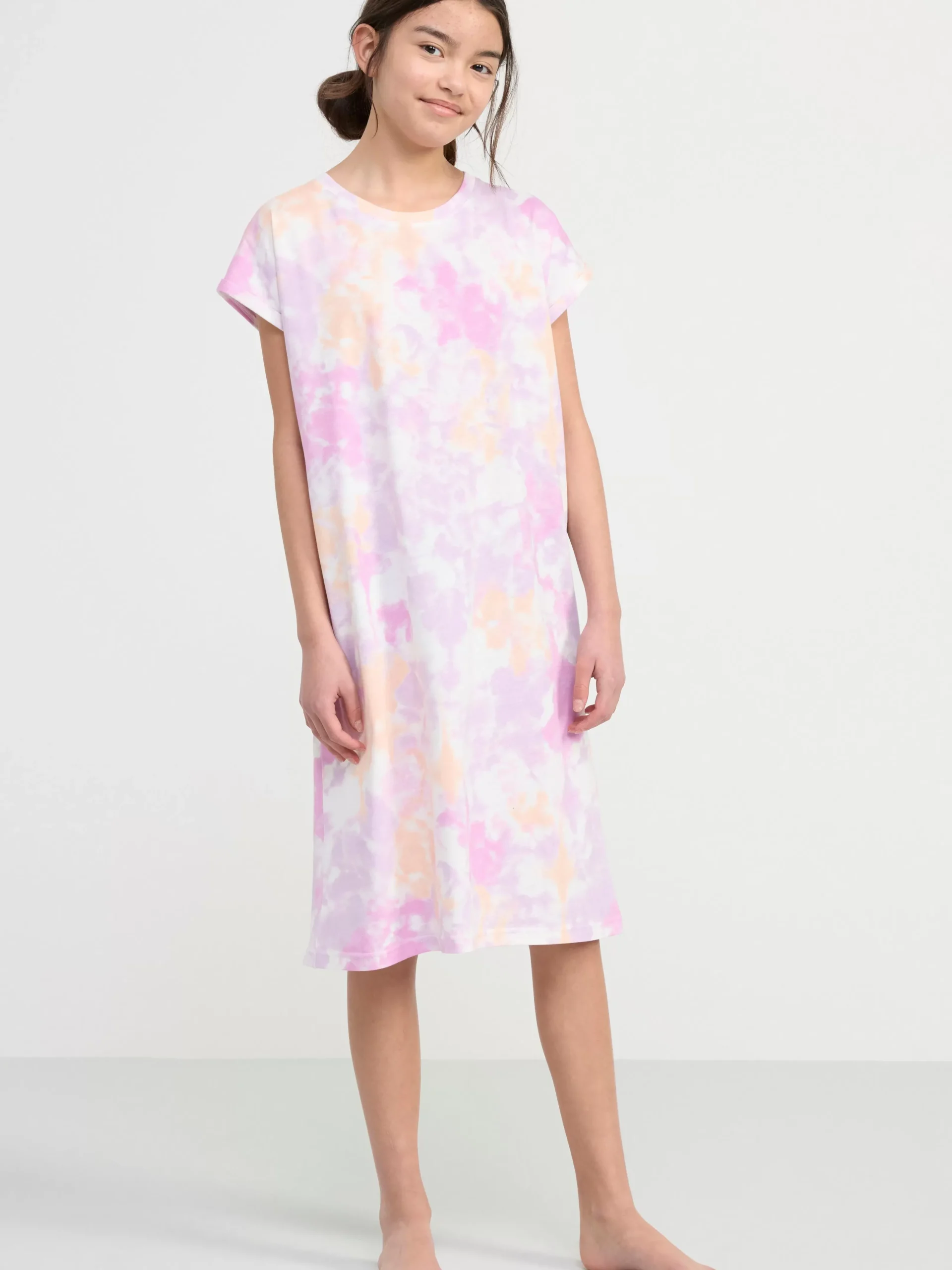 Nattplagg>Lindex Nattlinne Med Batikmonster Light Dusty White