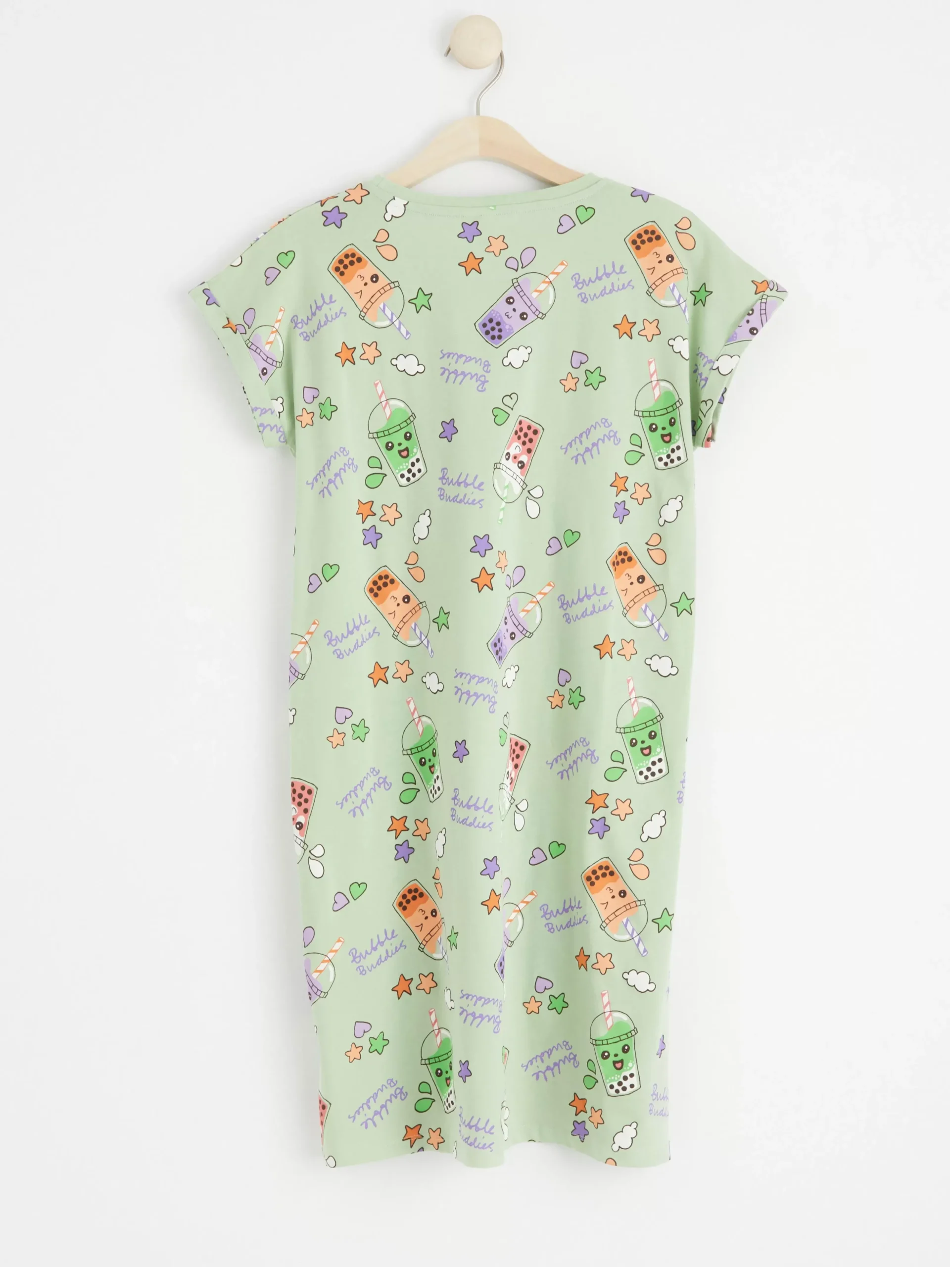 Nattplagg>Lindex Nattlinne Med Heltackande Monster Light Dusty Green