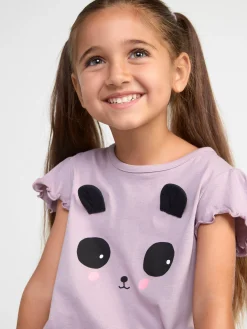Nattplagg>Lindex Nattlinne Med Panda Light Dusty Lilac