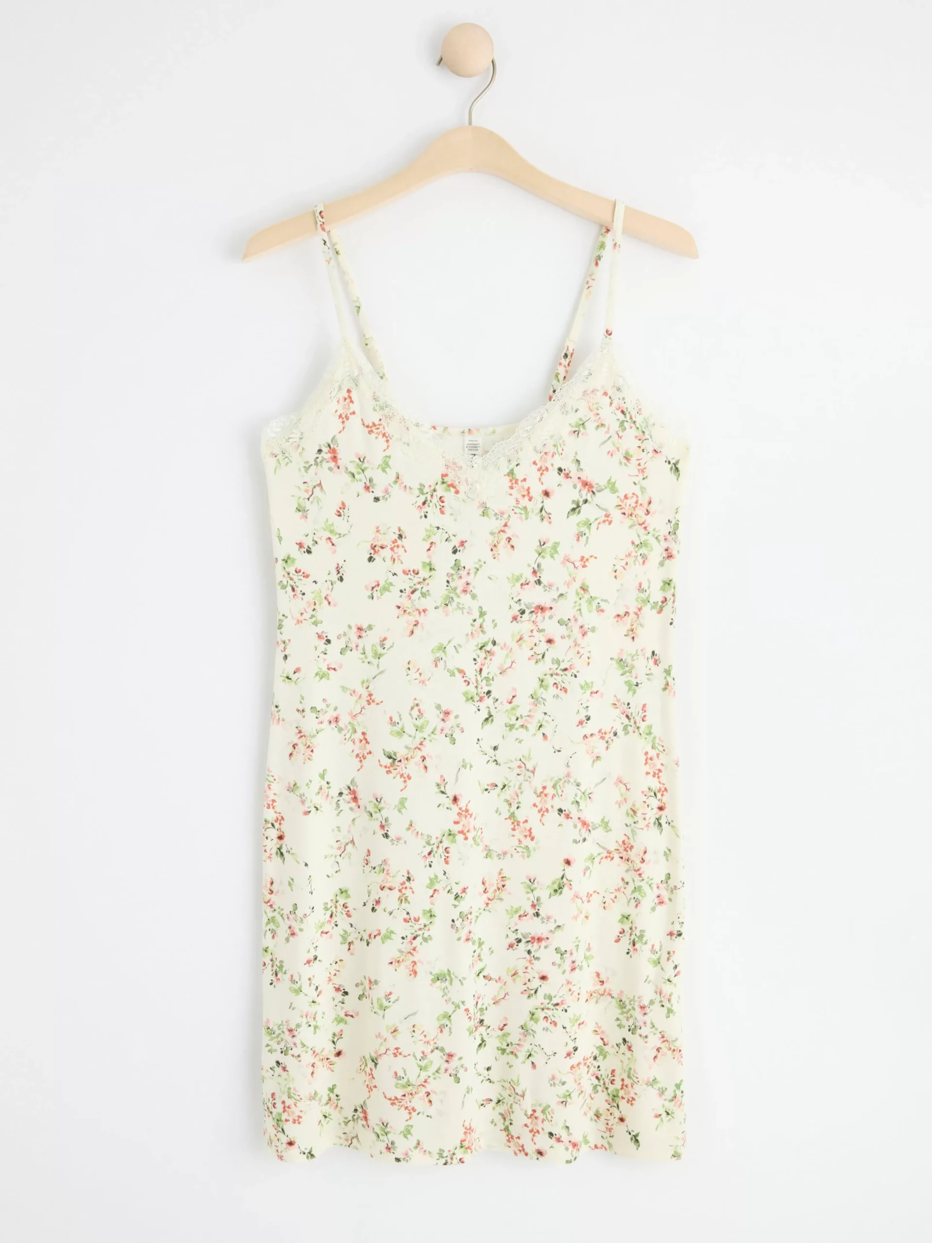 Nattplagg>Lindex Nattlinne Med Spets Och Blommor White