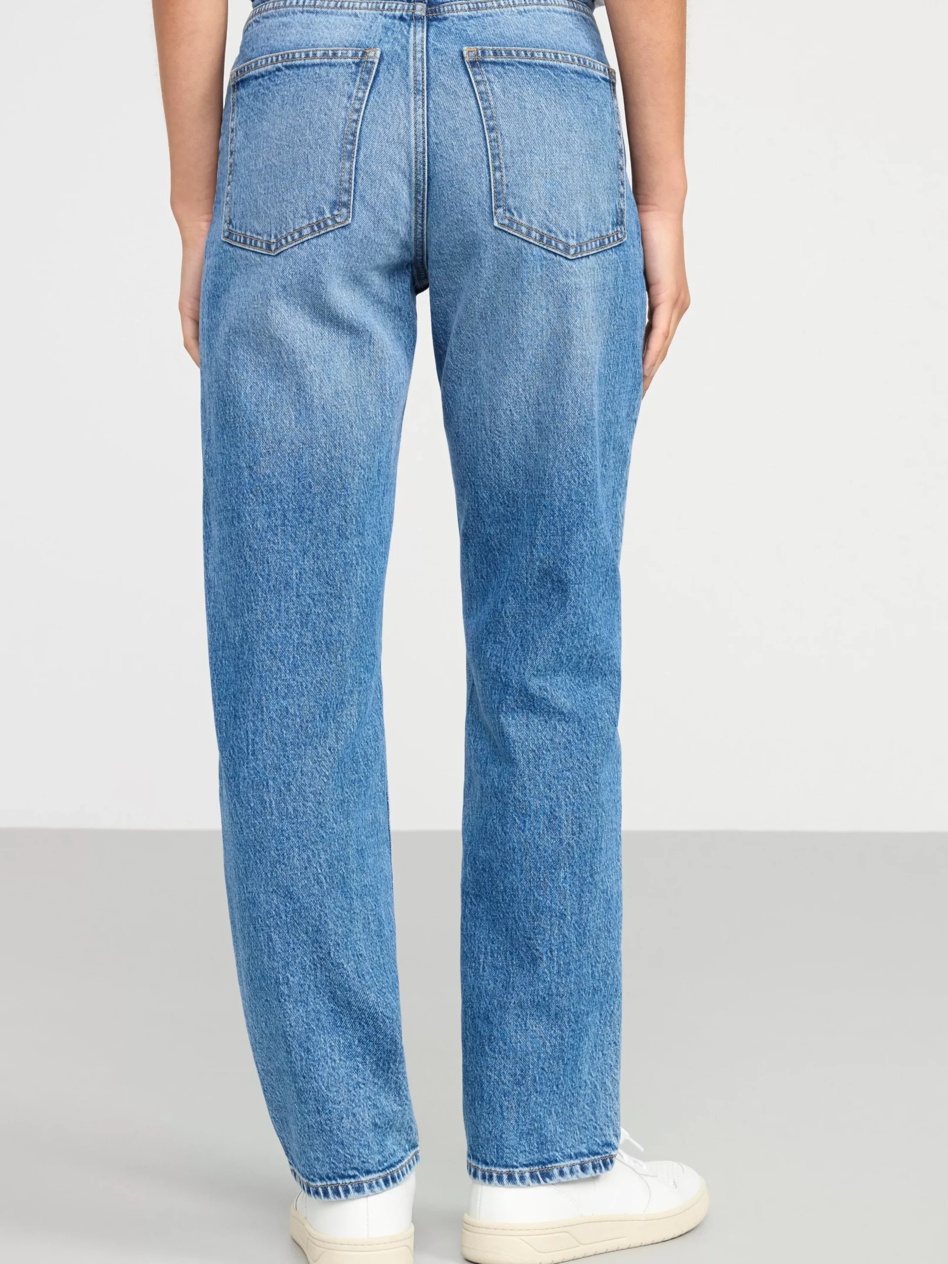 Jeans>Lindex Nea Croppade Raka Jeans Denim Blue