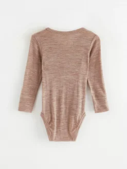 Bodies>Lindex Omlottbody I Merinoull Light Beige Melange