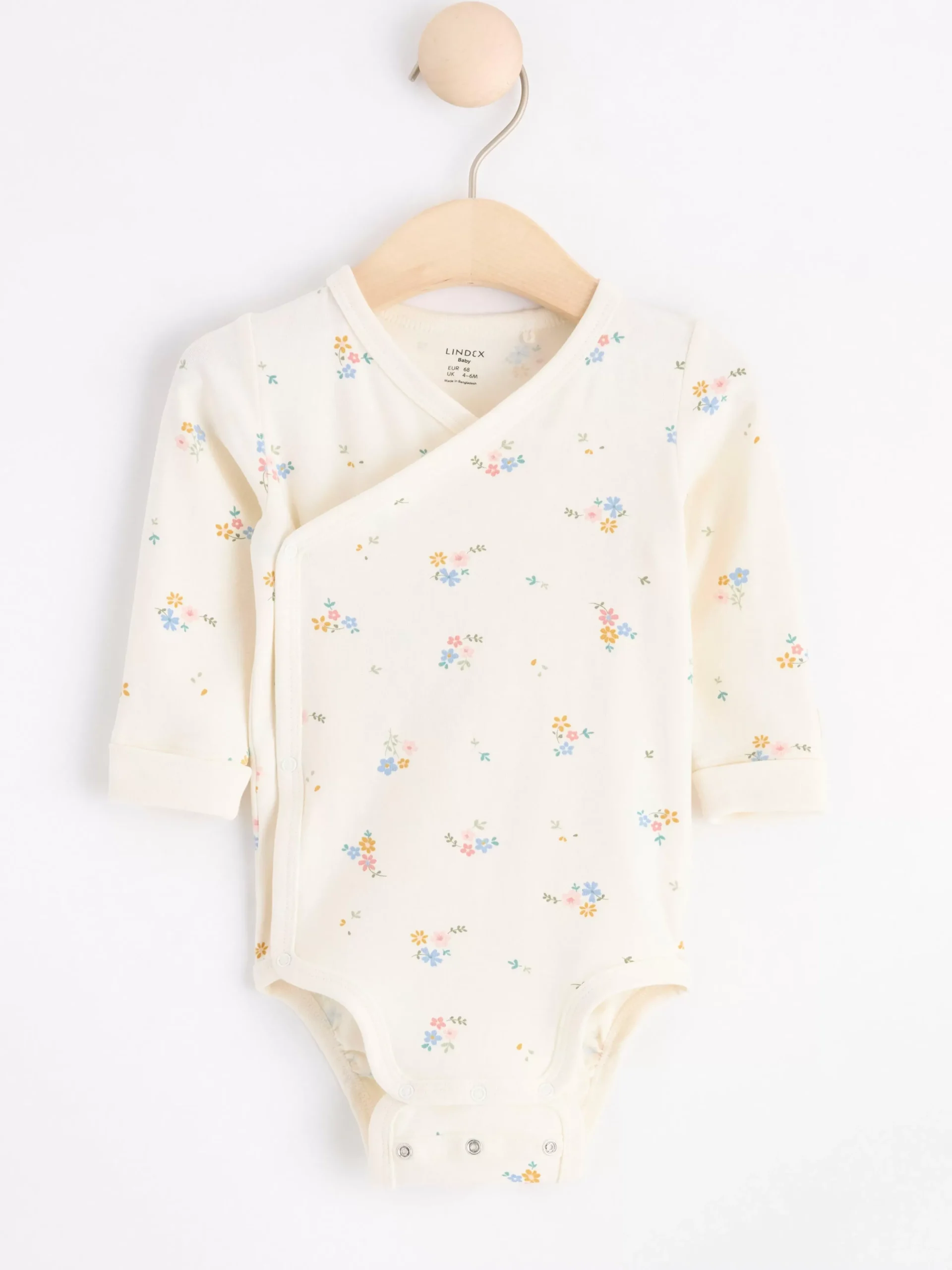 Bodies>Lindex Omlottbody Med Blommor Light Dusty White