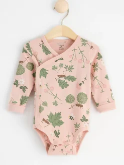 Bodies>Lindex Omlottbody Med Blommor Och Blad Light Dusty Pink