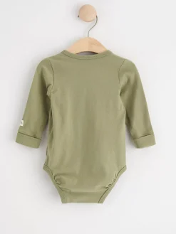 Bodies>Lindex Omlottbody Med Langa Armar Light Dusty Green