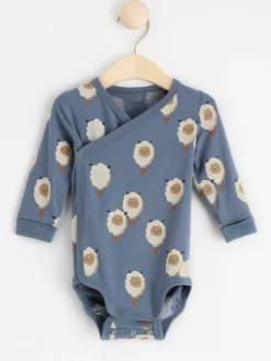 Bodies>Lindex Omlottbody Med Luftballongdjur Dark Dusty Blue