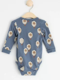 Bodies>Lindex Omlottbody Med Luftballongdjur Dark Dusty Blue