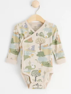 Bodies>Lindex Omlottbody Med Skogsdjur Light Beige