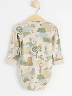 Bodies>Lindex Omlottbody Med Skogsdjur Light Beige