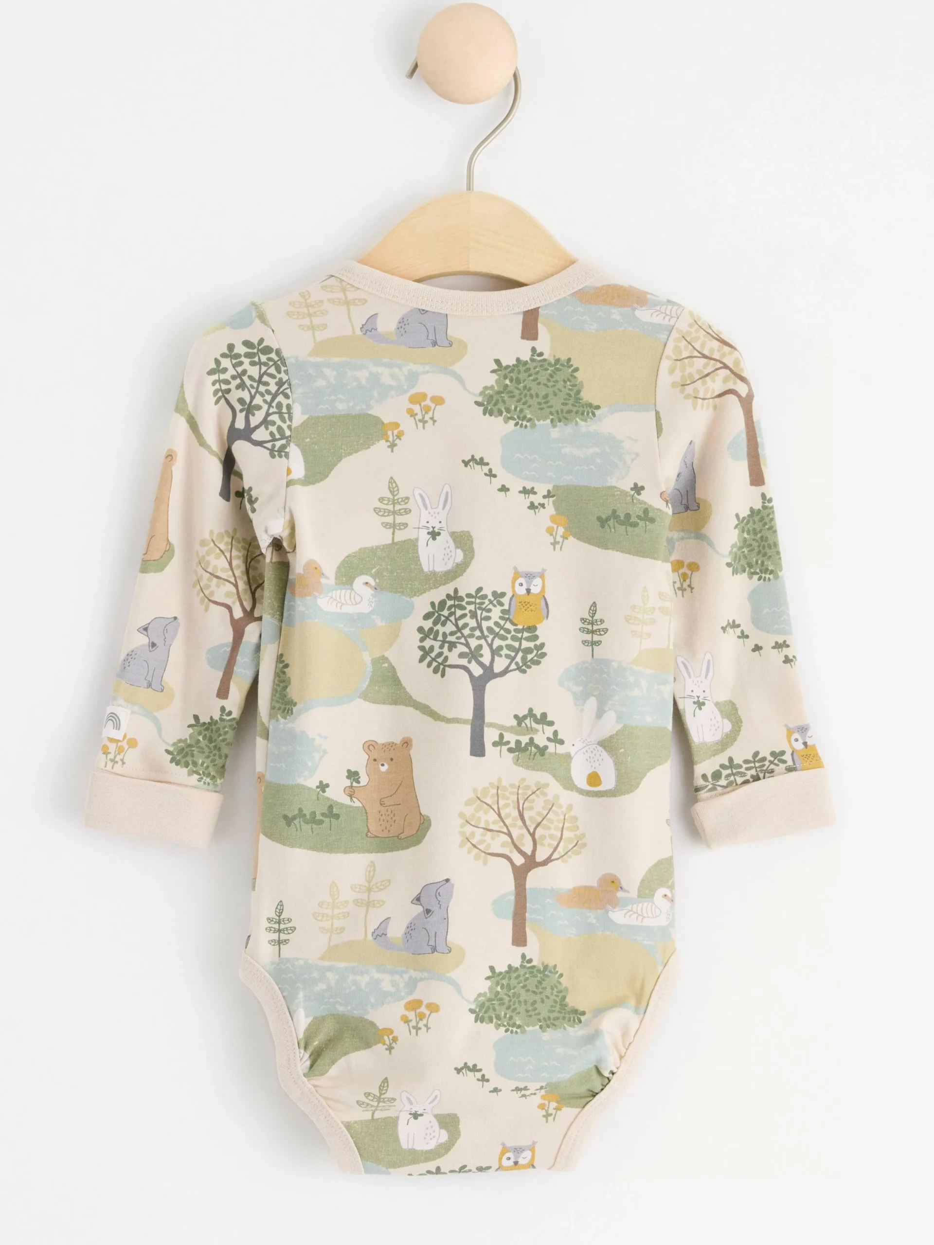 Bodies>Lindex Omlottbody Med Skogsdjur Light Beige