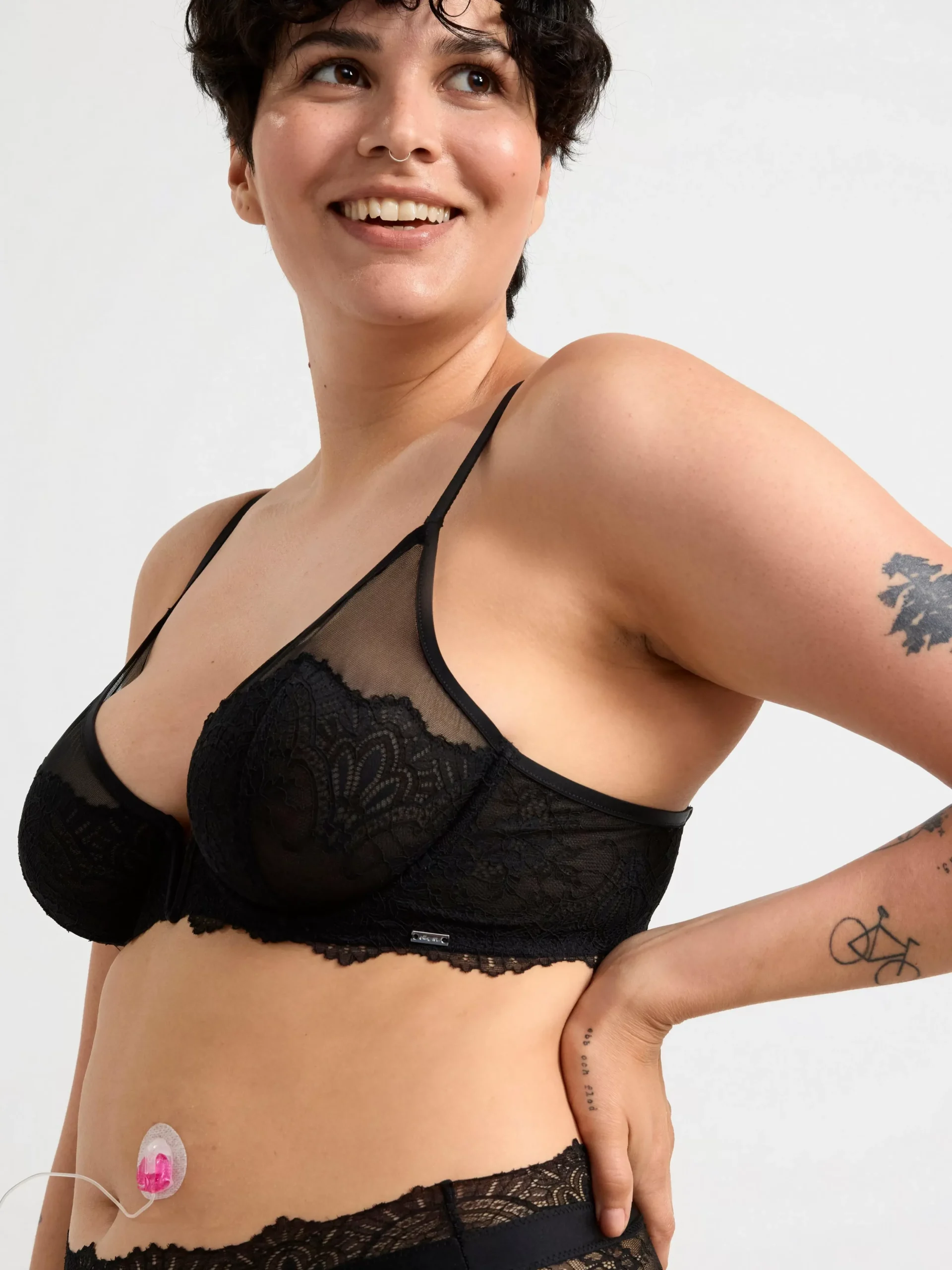 Bh>Lindex Ovadderad Bh Med Spets Black