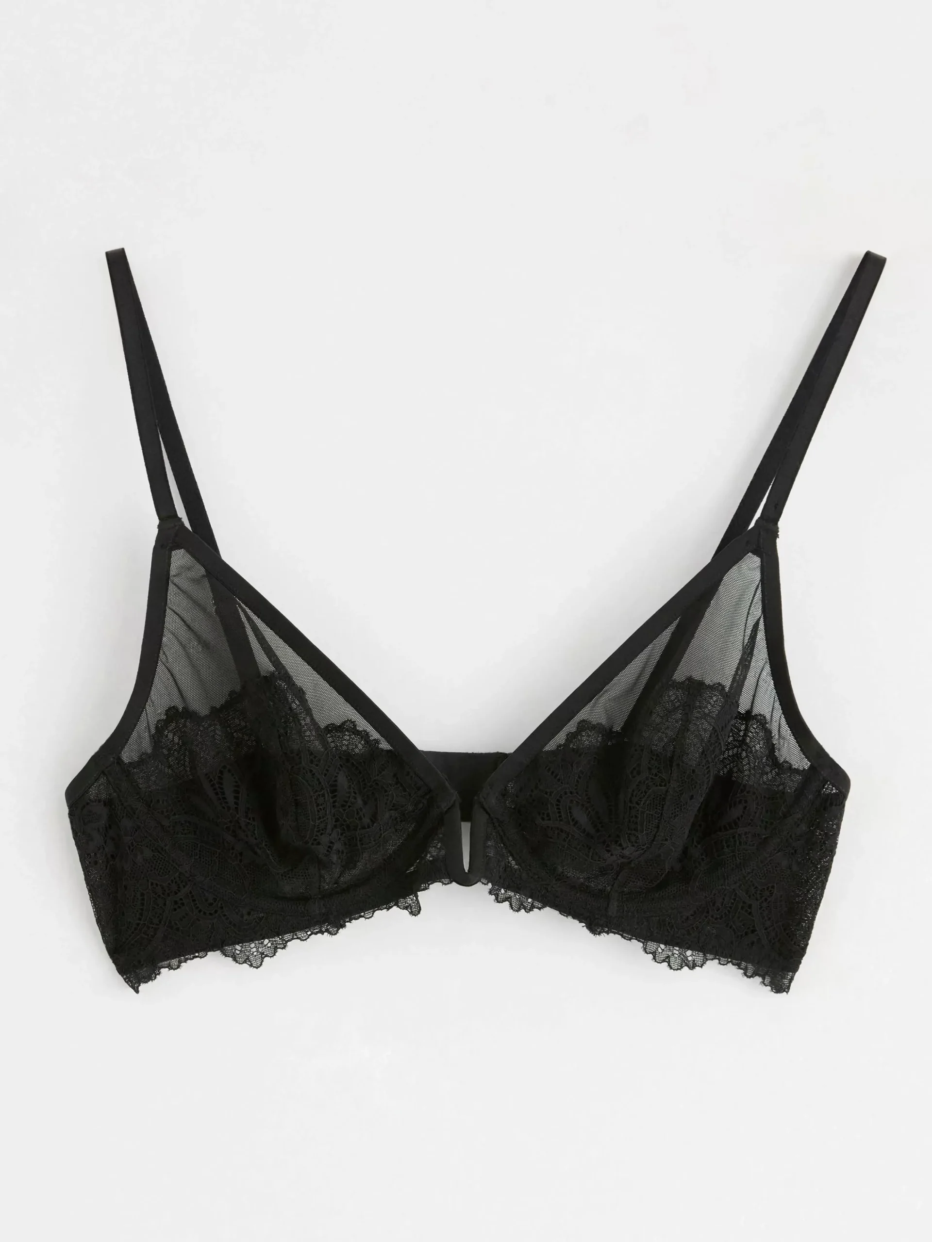 Bh>Lindex Ovadderad Bh Med Spets Black