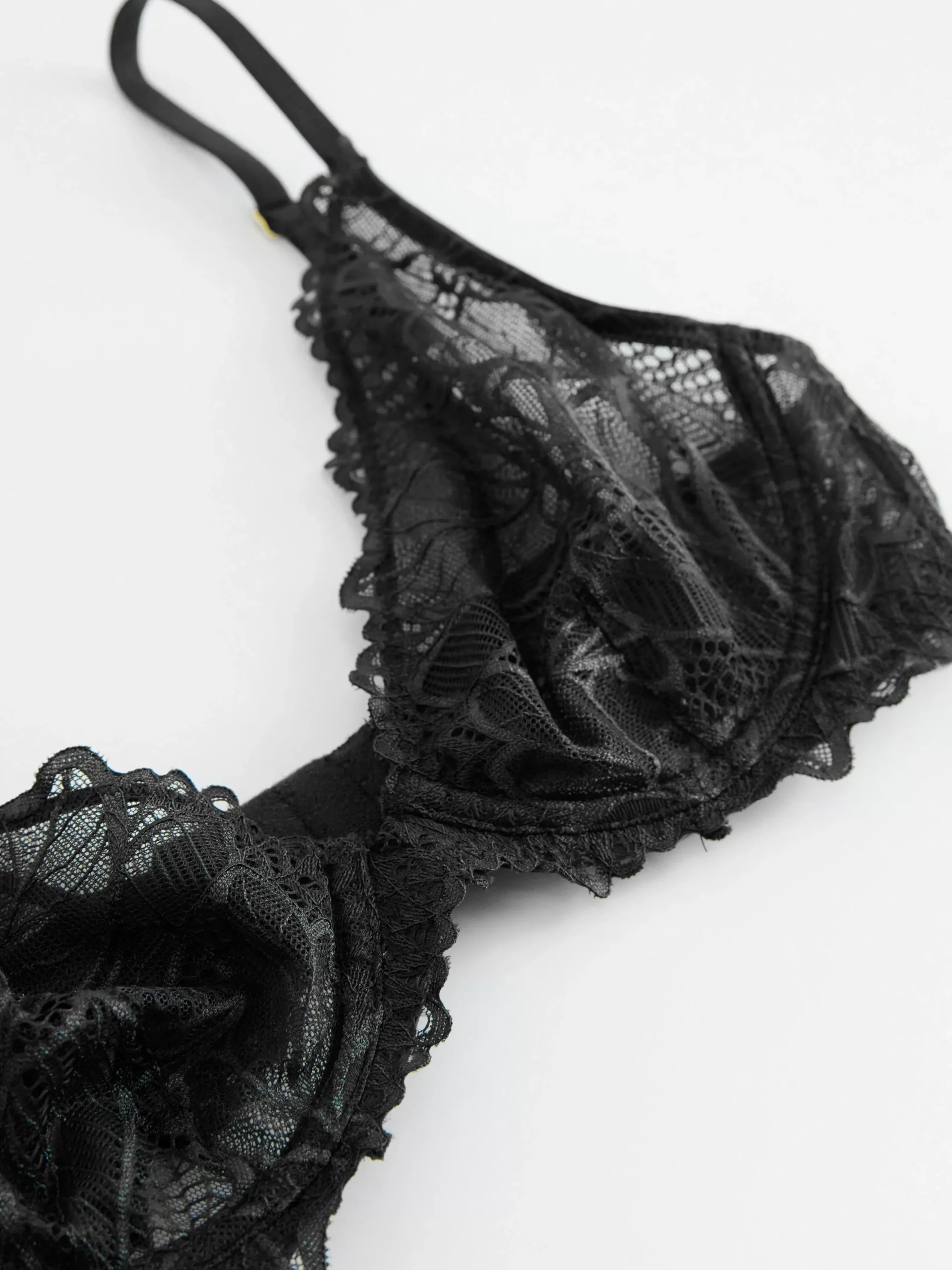 Bh>Lindex Ovadderad Bh Med Spets Black