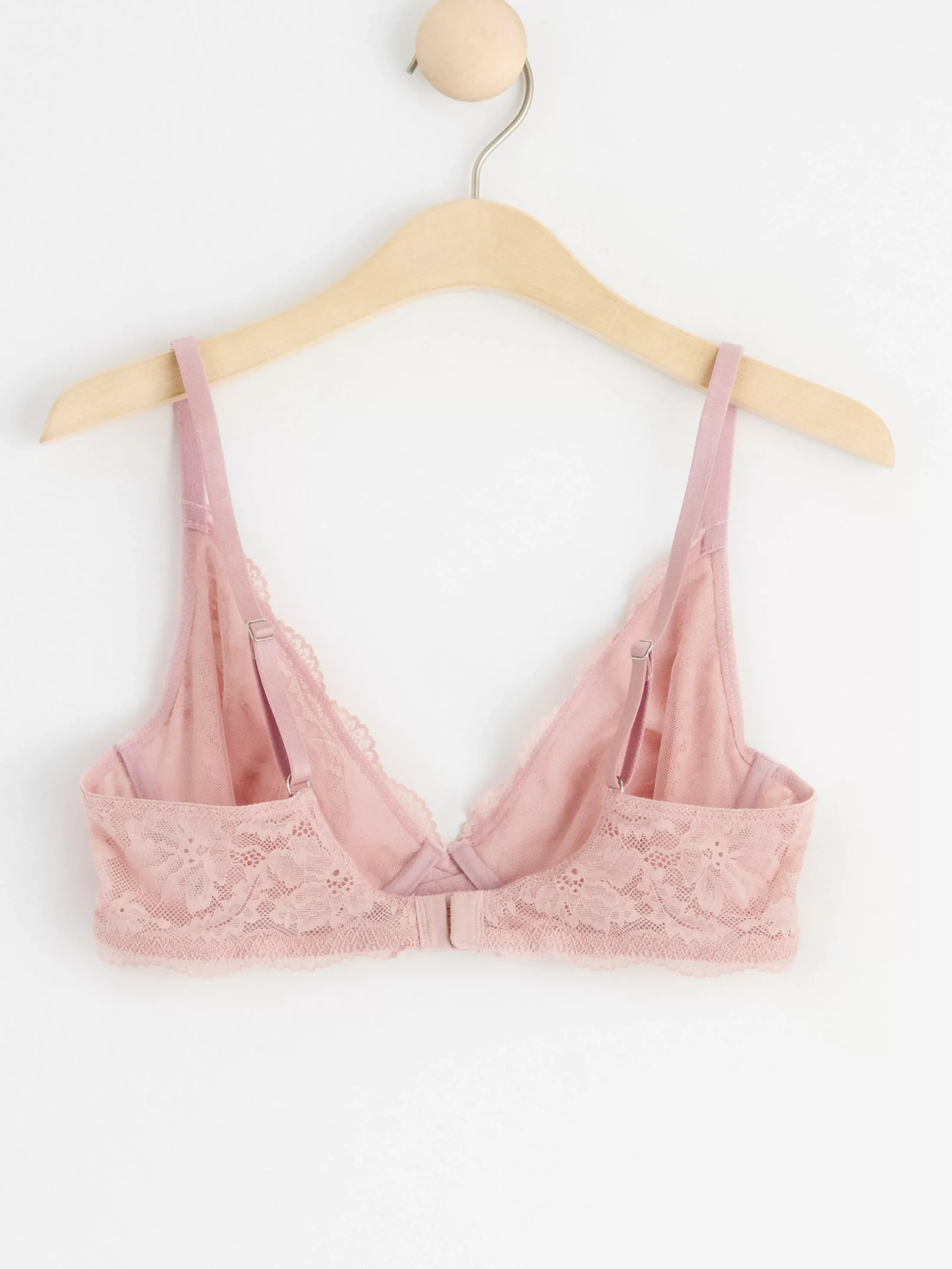 Bh>Lindex Ovadderad Bh Med Spets Light Dusty Pink