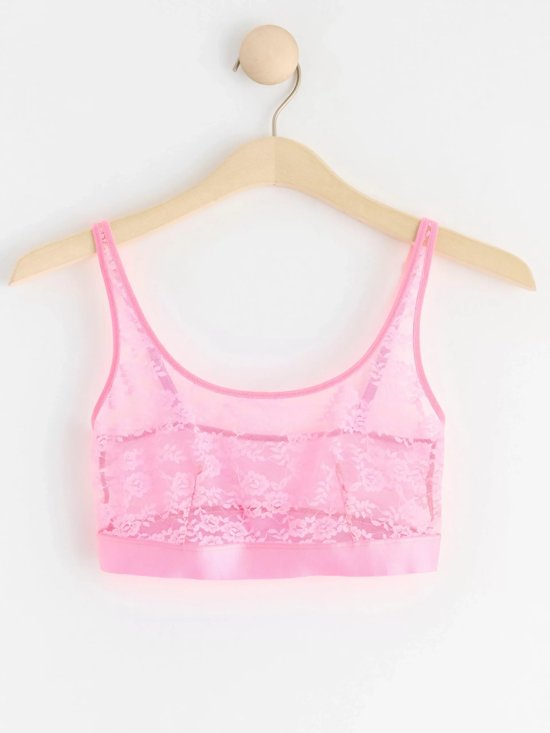 Bh>Lindex Ovadderad Topp I Spets Light Pink