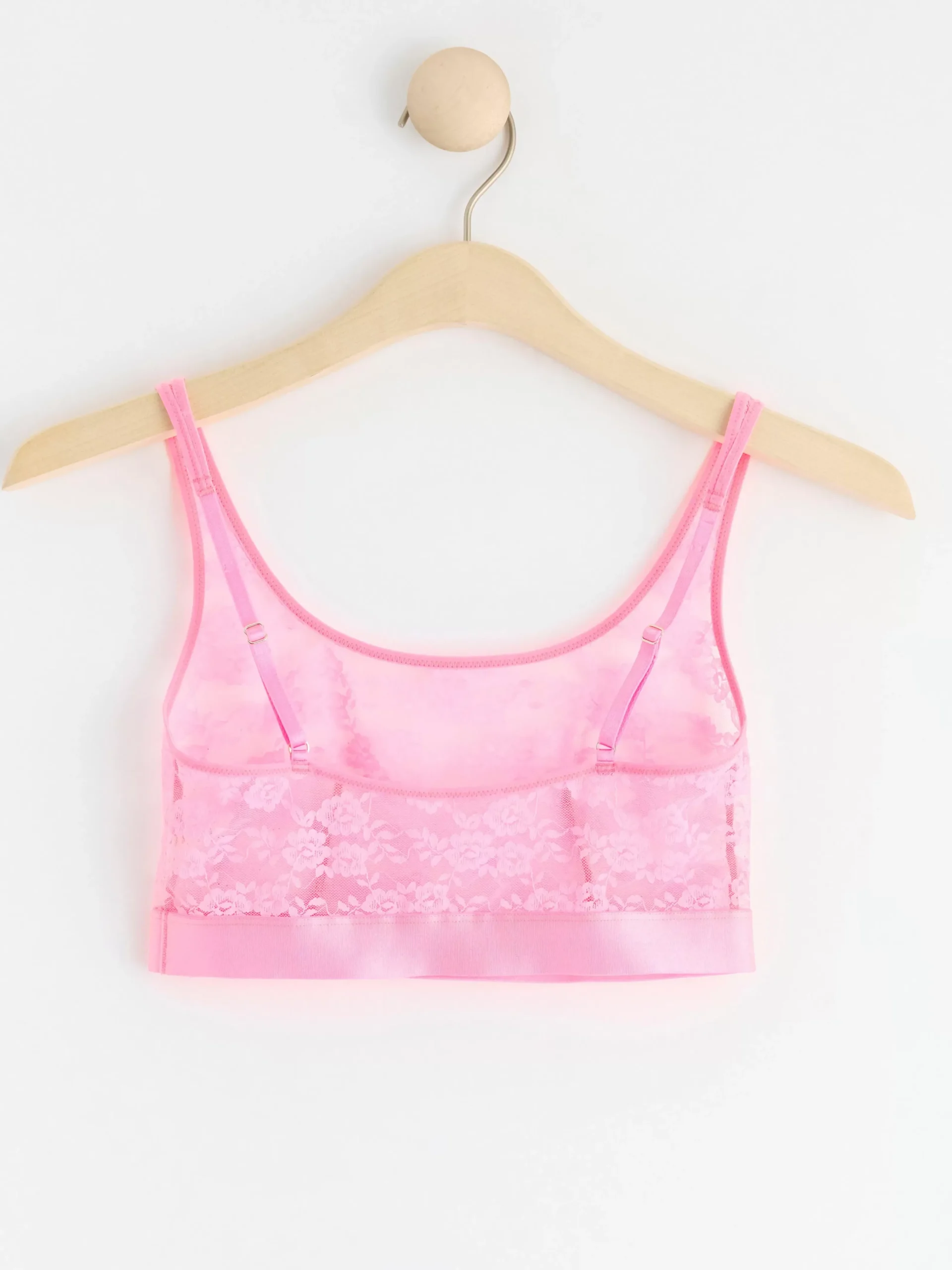 Bh>Lindex Ovadderad Topp I Spets Light Pink