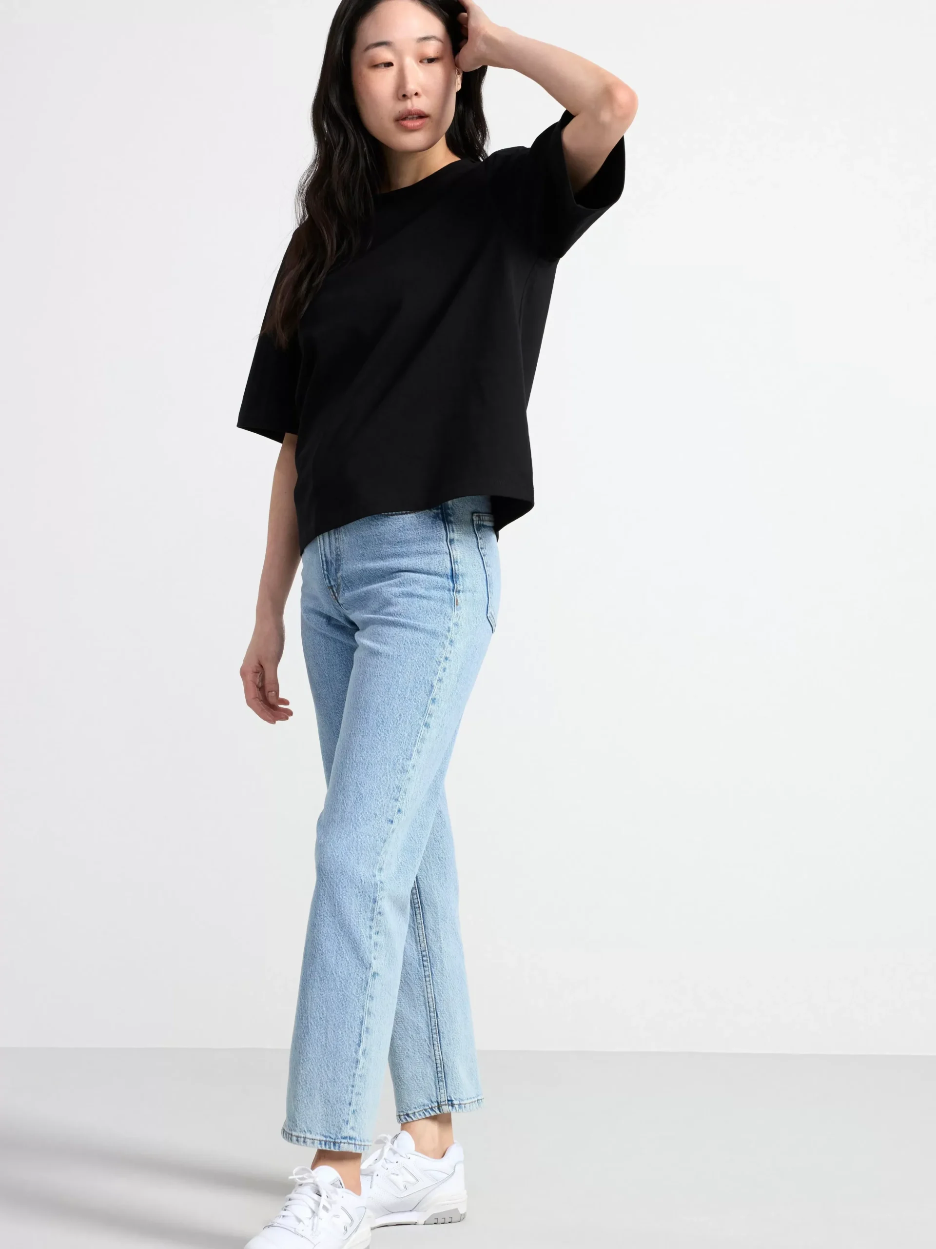 Toppar & T-Shirts>Lindex Oversized T-Shirt Black